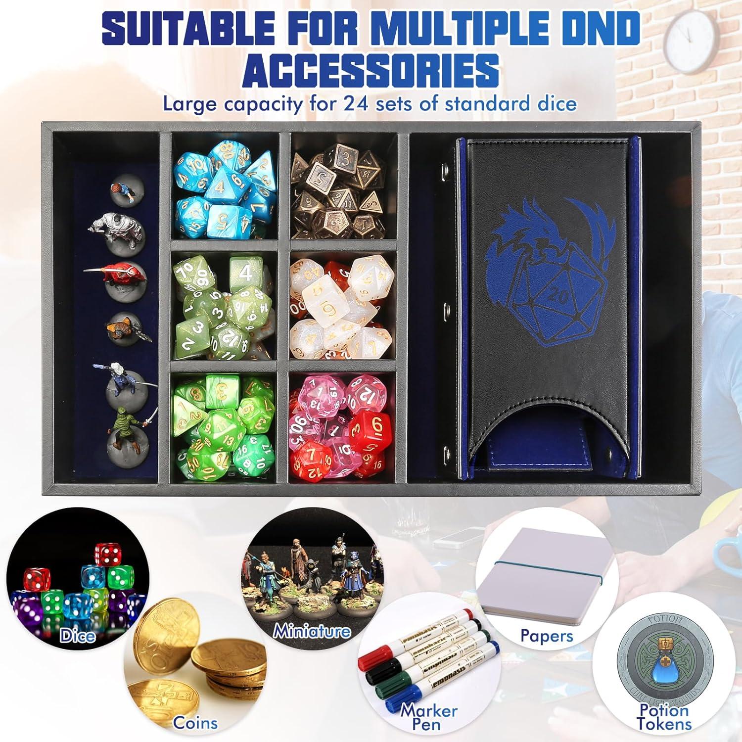 Caja de Almacenamiento Wunhunew para Dados D&D 4 en 1