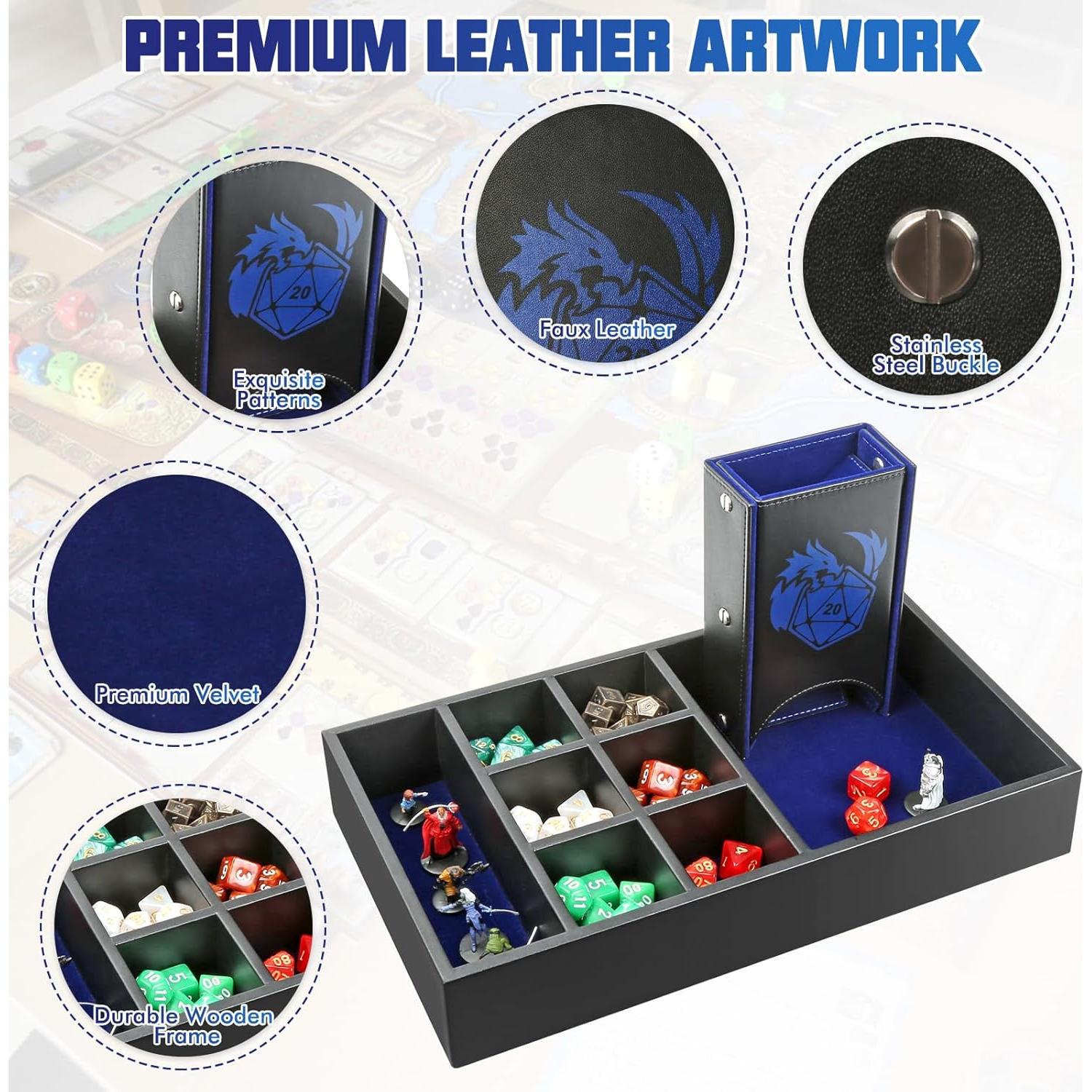 Caja de Almacenamiento Wunhunew para Dados D&D 4 en 1