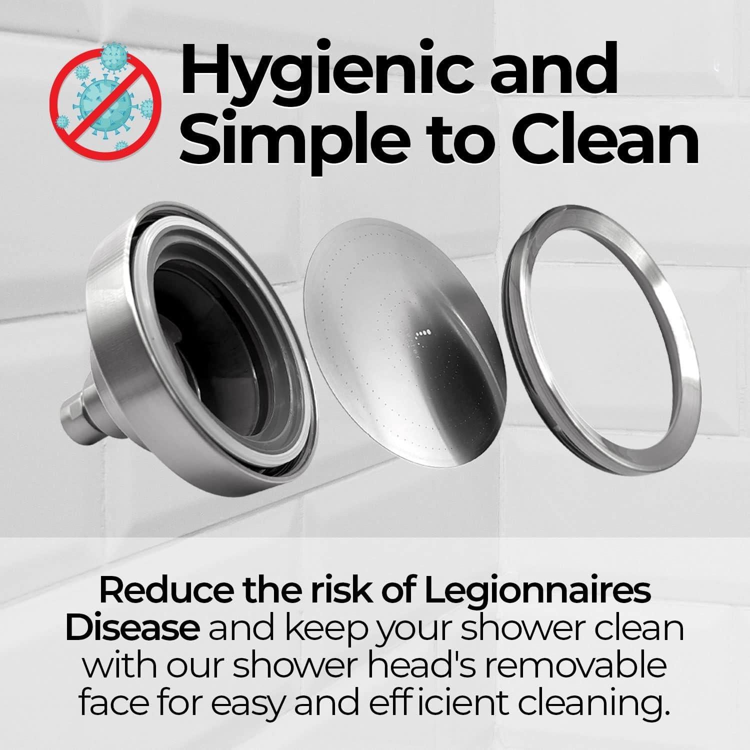 Cabezal de Ducha de Alta Presión Better USA Níquel Cepillado