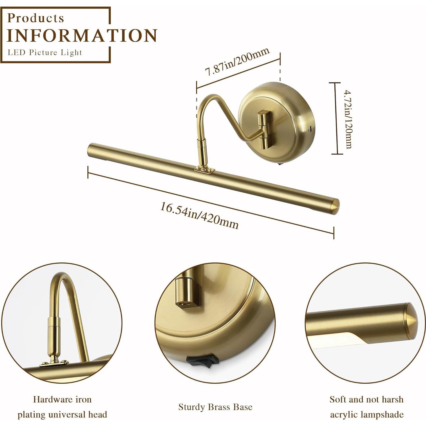 Luz de Imagen Inalámbrica BOLANG 42cm Recargable Latón