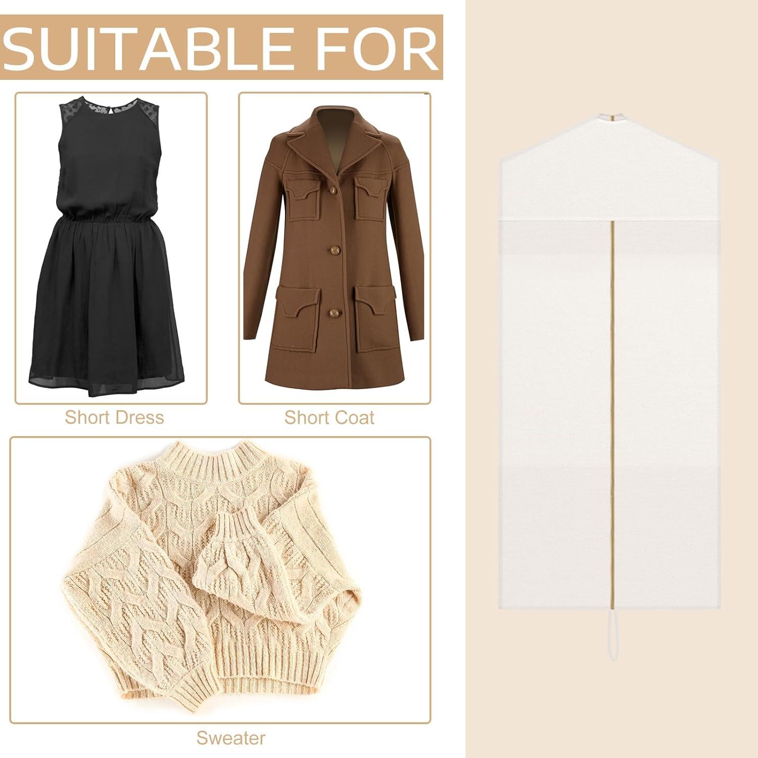 Bolsa de Vestido de Algodón Sotiff 100x60 cm Plegable y Transpirable