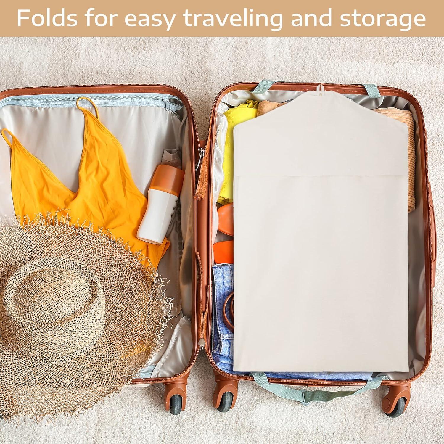 Bolsa de Vestido de Algodón Sotiff 100x60 cm Plegable y Transpirable