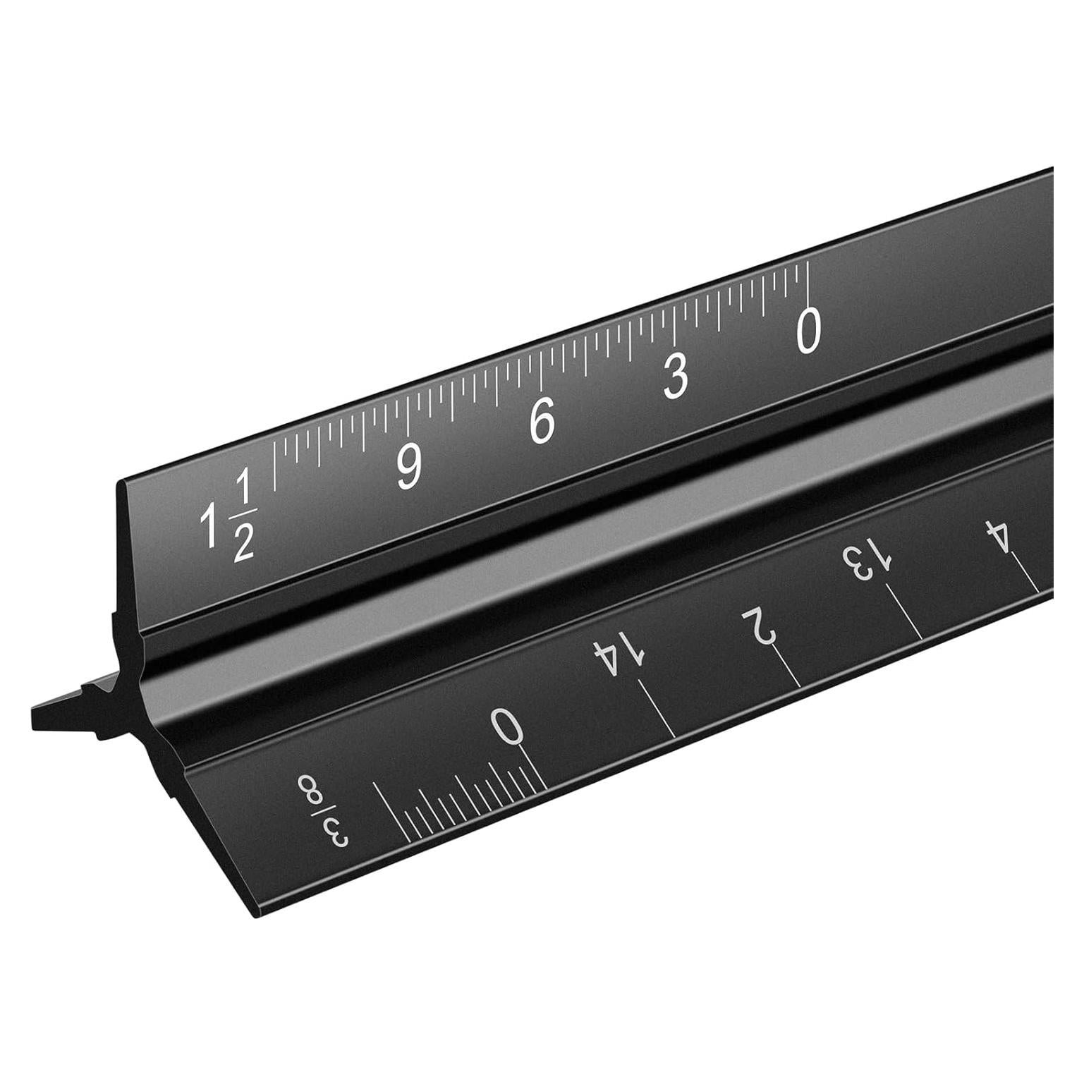 Regla Triangular de Aluminio Jotyua 30.48 cm Grabado Láser