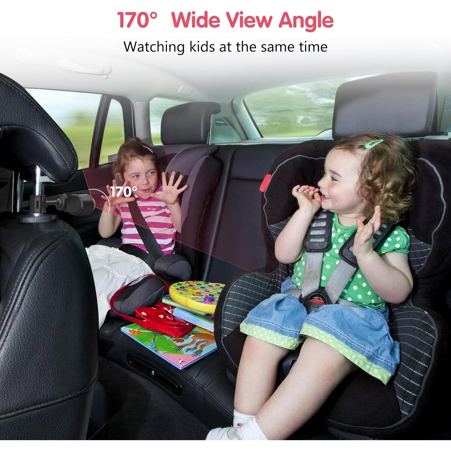 Cámara de Auto para Bebés BM3 5.2" 1080P con Grabación y Zoom