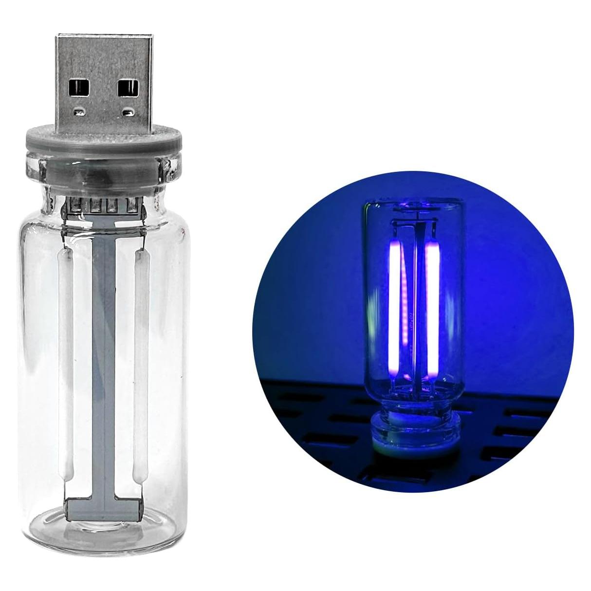 Luz Ambiental LED USB DXNQ para Interior de Automóvil Azul