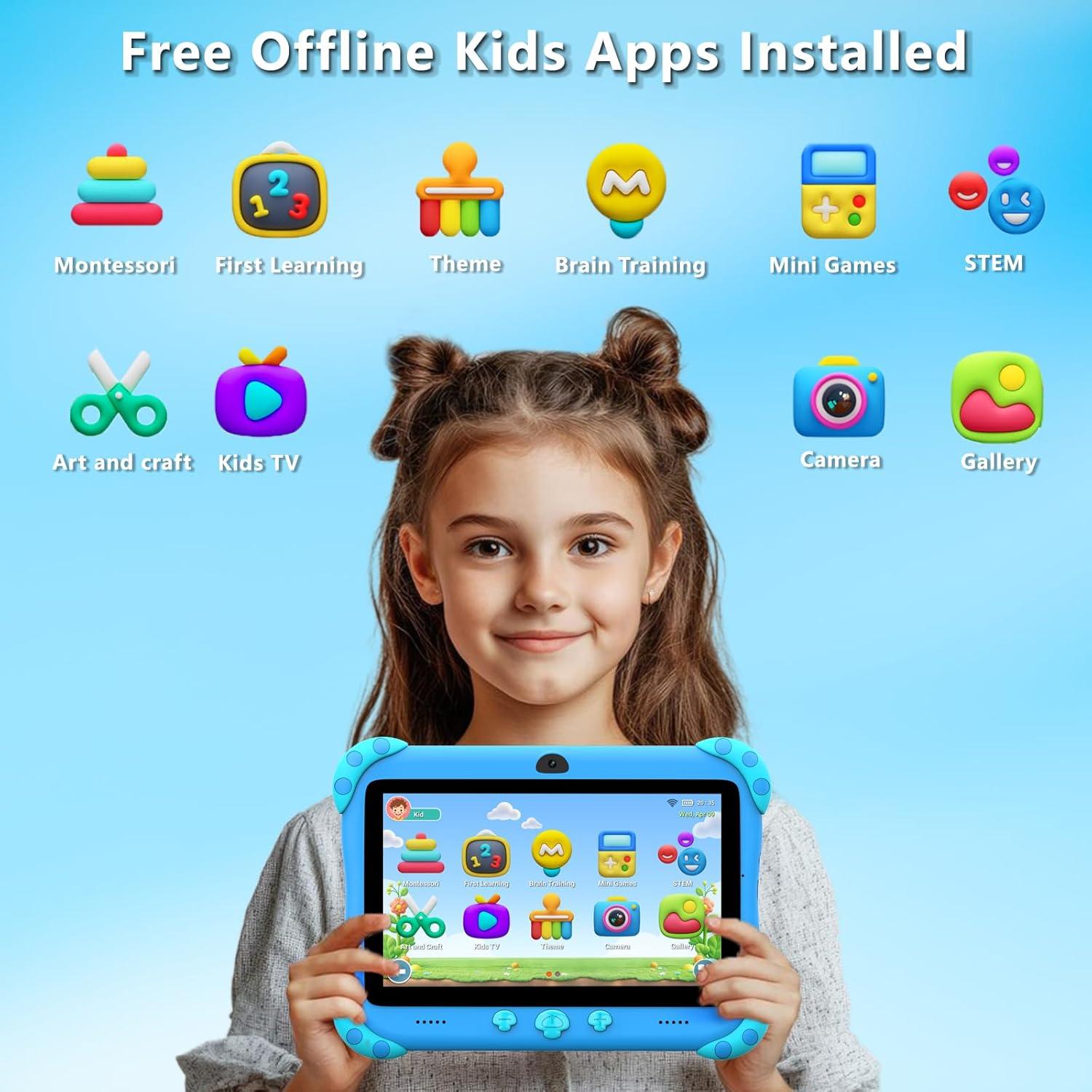 Tableta para Niños YINOCHE 7" Android 11, 32GB, Control Parental