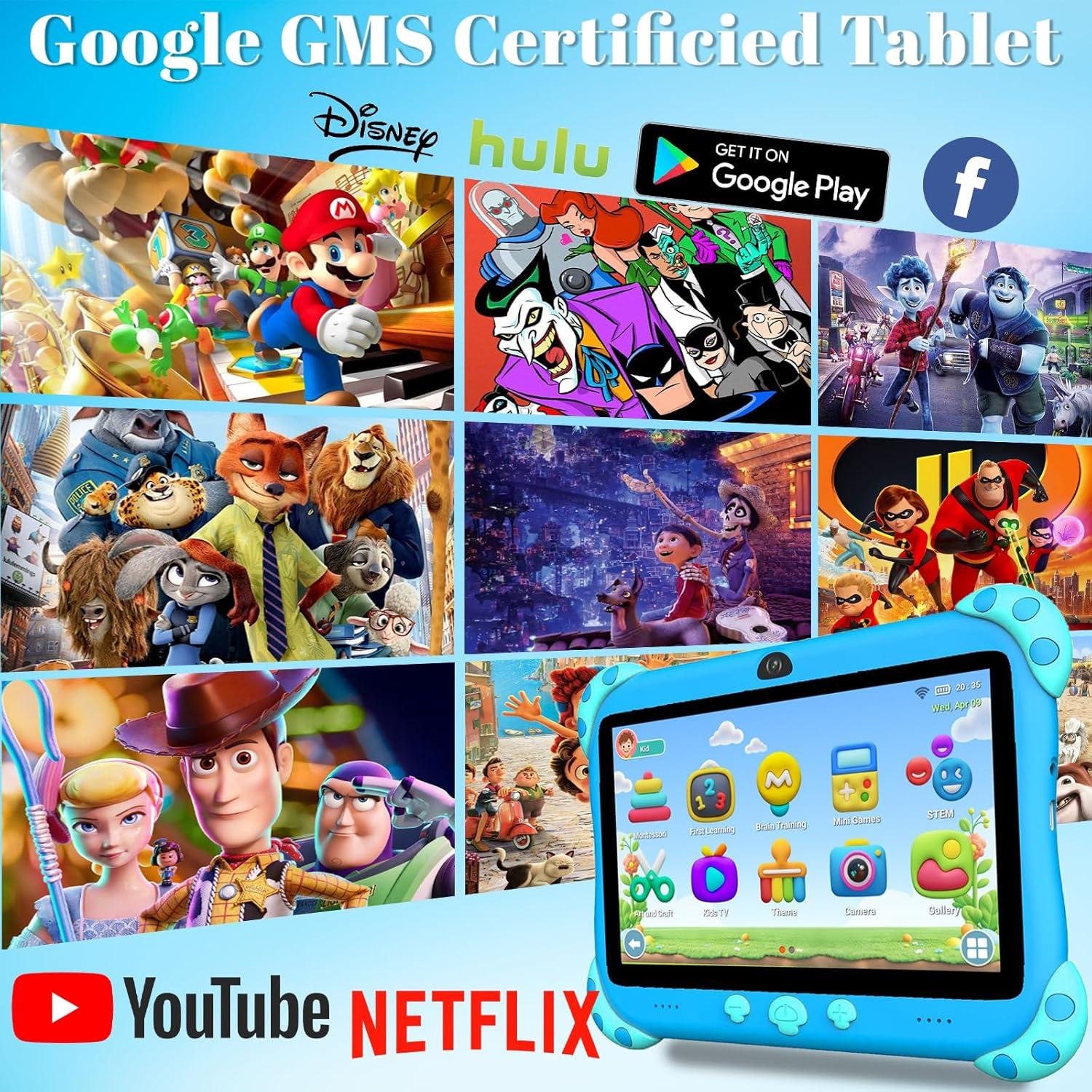 Tableta para Niños YINOCHE 7" Android 11, 32GB, Control Parental