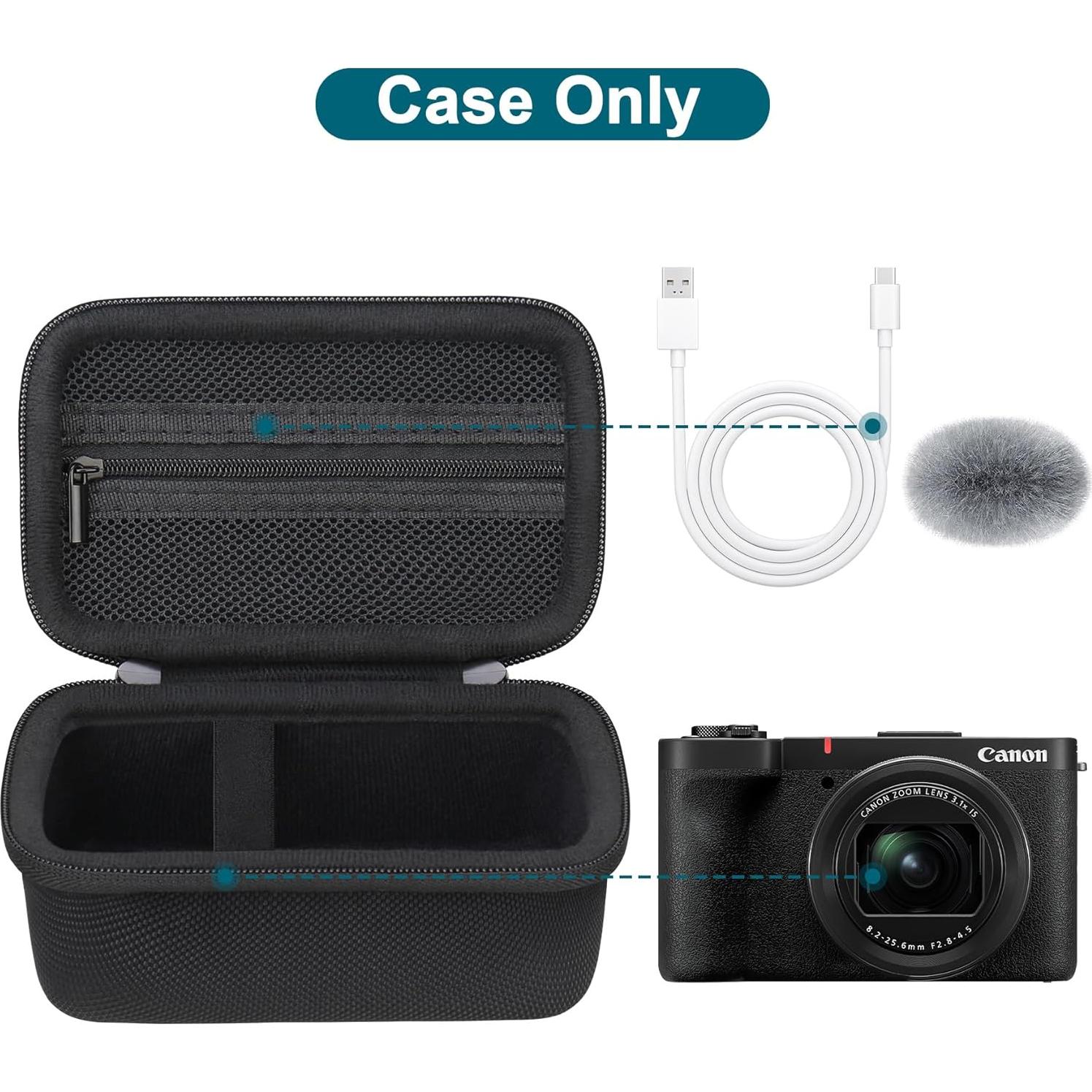 Funda Canboc para Cámara Digital Canon PowerShot V1 - Negra