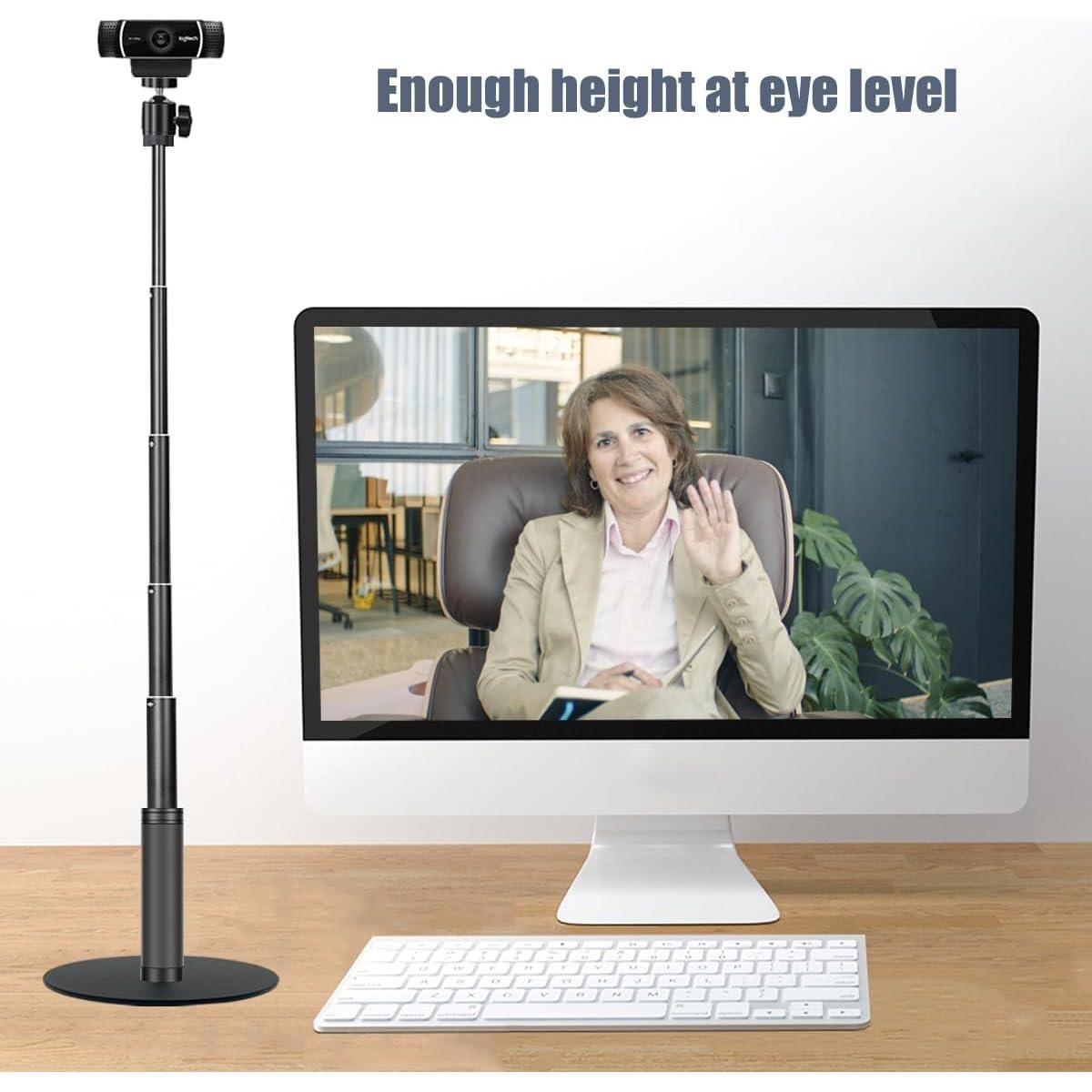 Soporte para Webcam JCWINY Ajustable 71 cm Plegable Metal Rosa