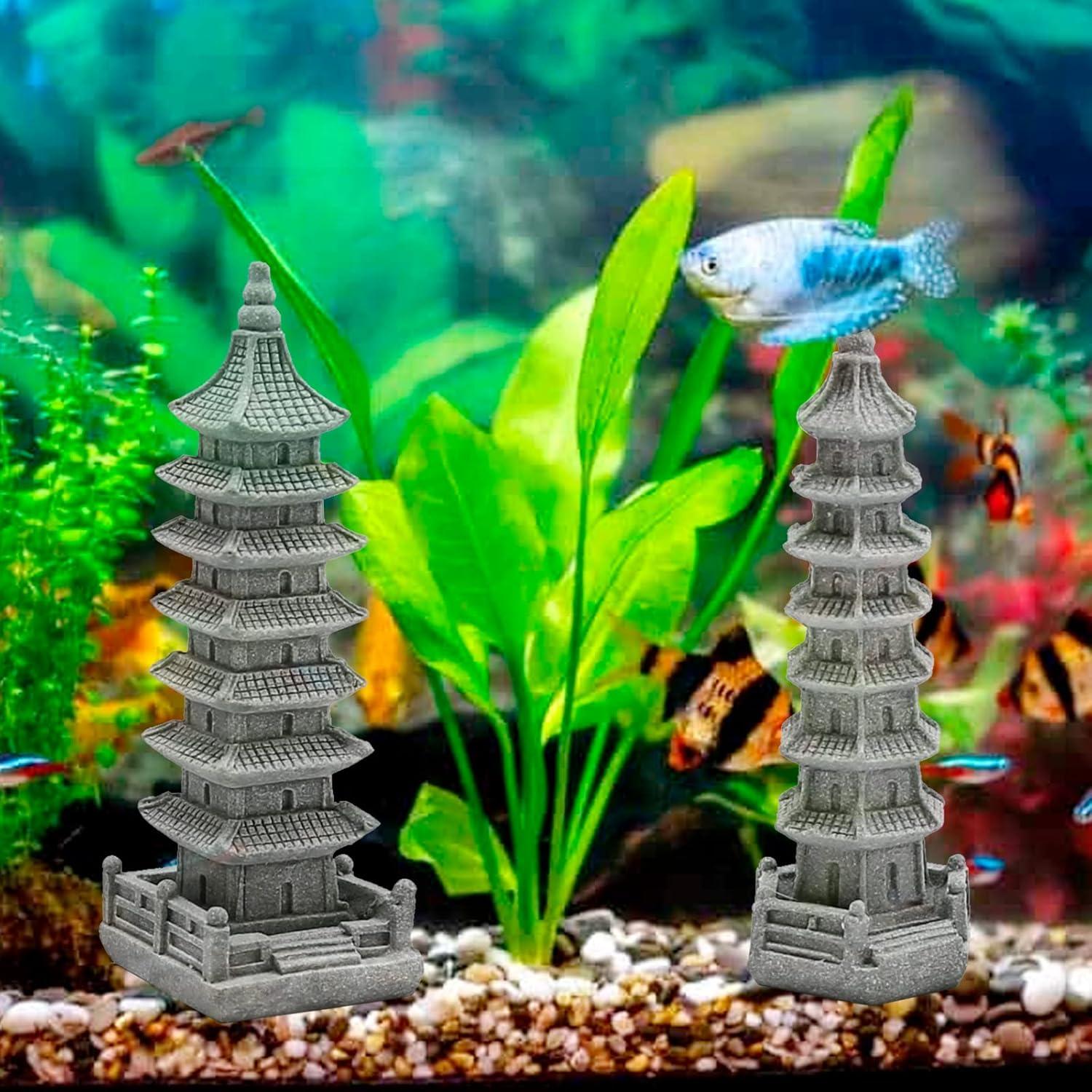 3PCS Esculturas de Pagoda Zen Saihisday para Jardín 10.5cm