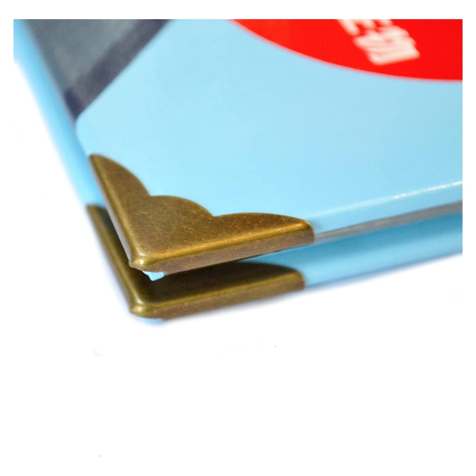 20 Protectores de Esquinas de Bronce Vintage Mikadolly 22mm