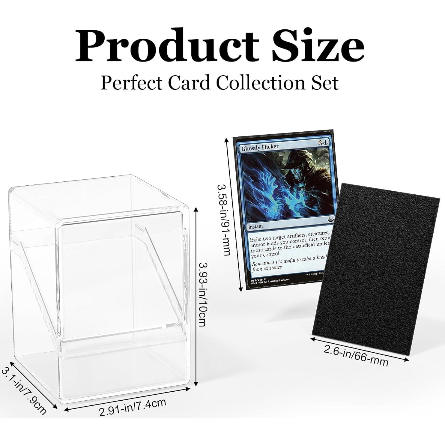 Caja de Almacenamiento para Cartas YSCare con 100 Fundas - Negra