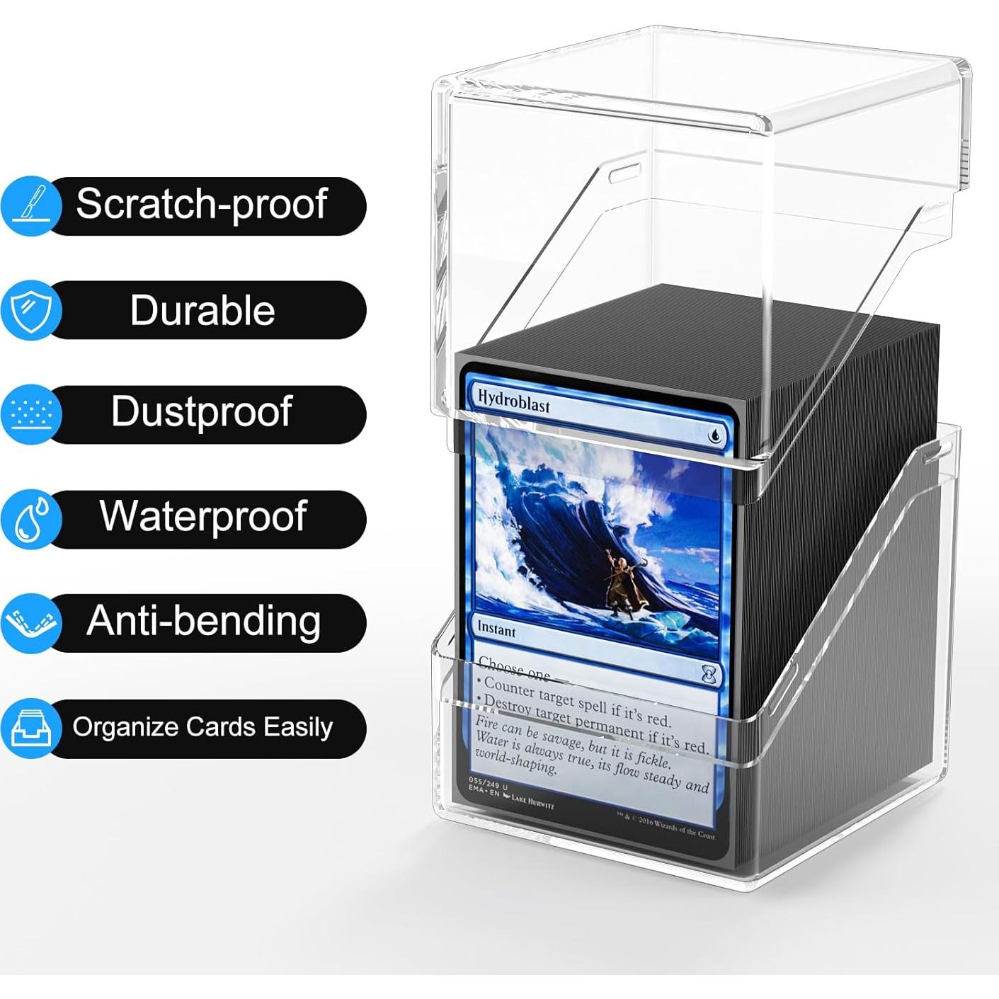 Caja de Almacenamiento para Cartas YSCare con 100 Fundas - Negra