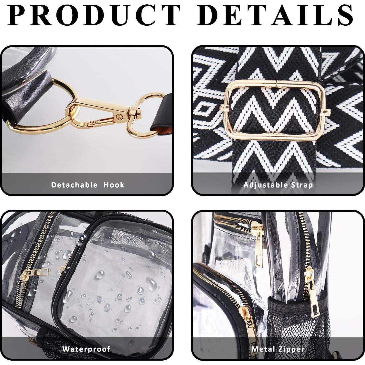 Bolsa Transparente MOVOYEE Aprobada para Eventos 10x5x3cm