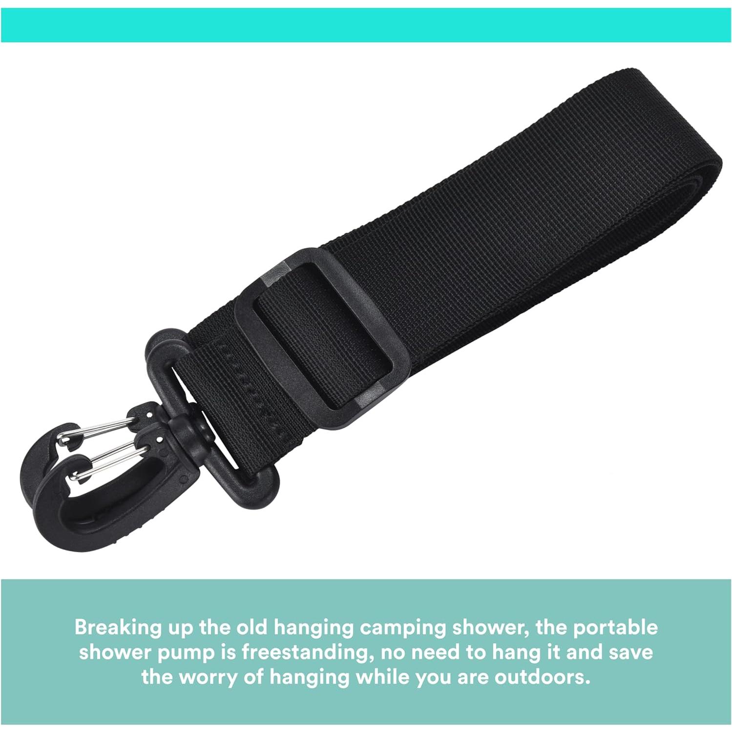 Ducha Camping HappyPo Solar Portátil con Bomba y Termómetro