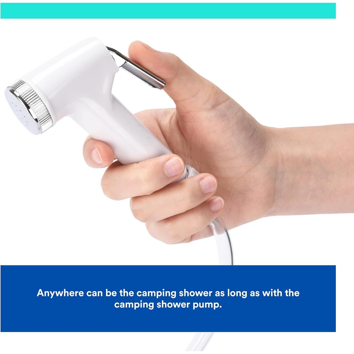 Ducha Camping HappyPo Solar Portátil con Bomba y Termómetro