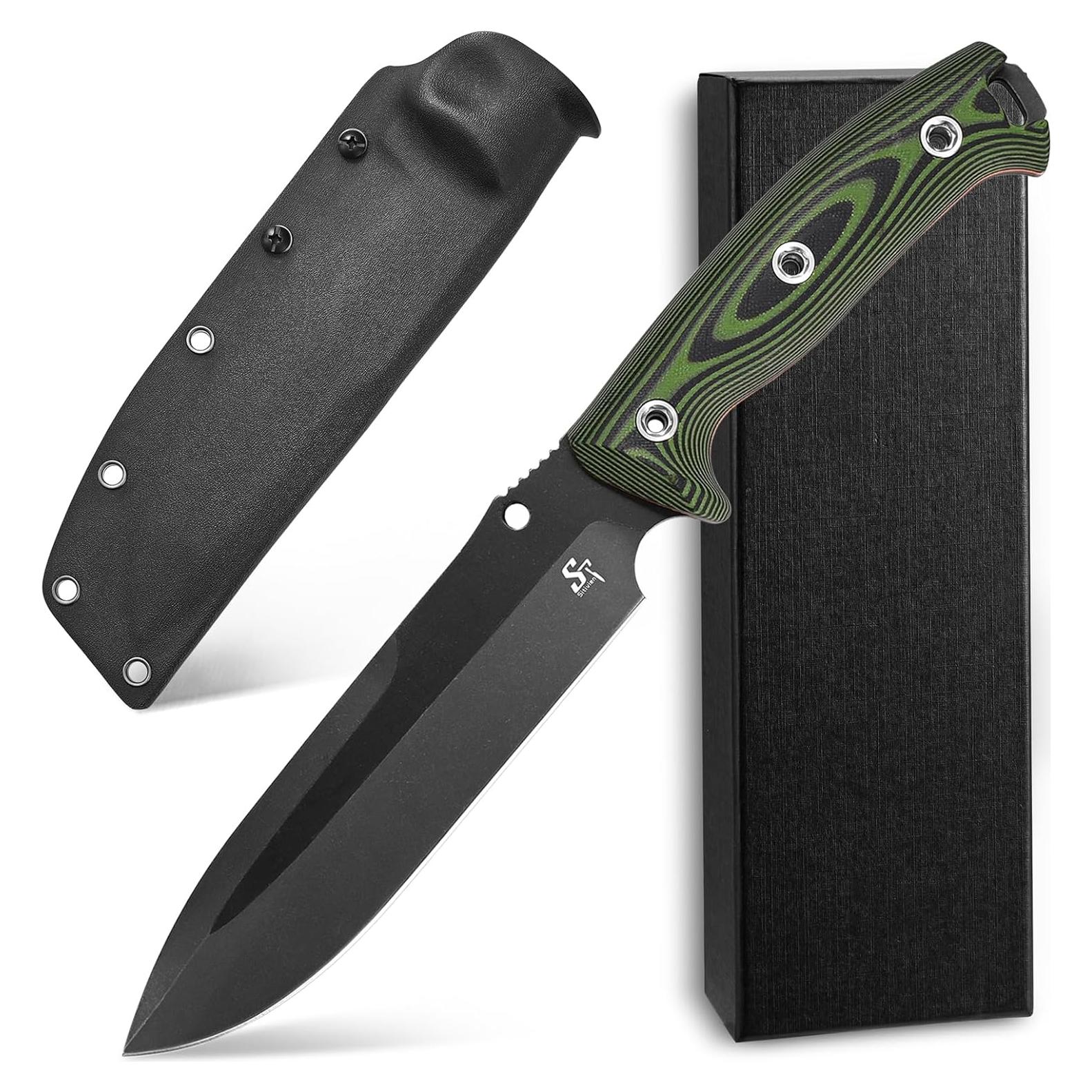 Cuchillo de hoja fija Sitivien ST11 DC53 17.4 cm con mango G10