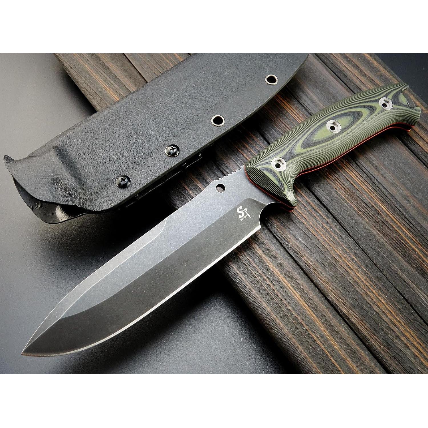 Cuchillo de hoja fija Sitivien ST11 DC53 17.4 cm con mango G10