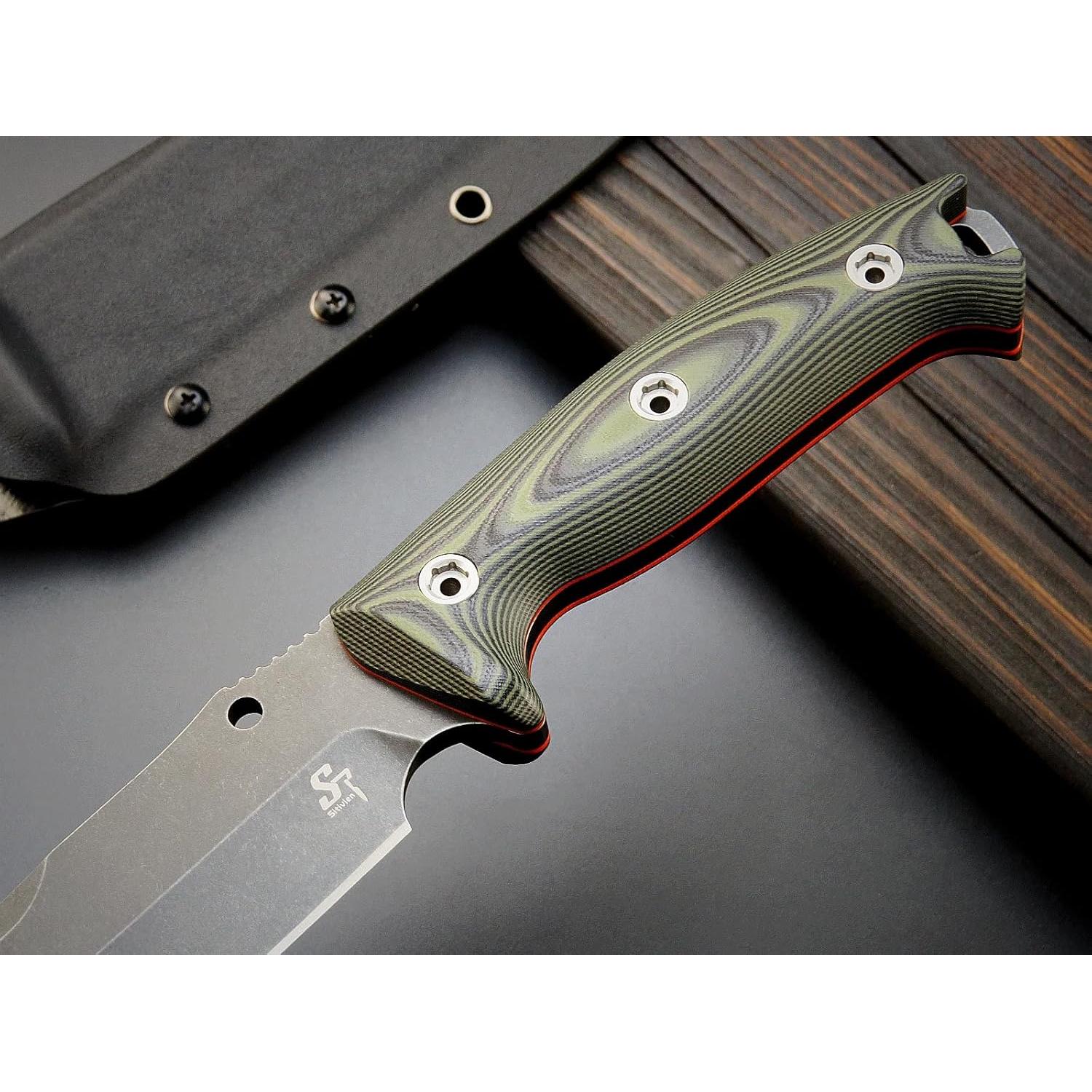 Cuchillo de hoja fija Sitivien ST11 DC53 17.4 cm con mango G10