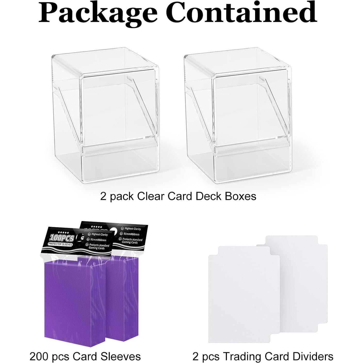 Caja de Almacenamiento para Cartas YSCare 200 Fundas Púrpura