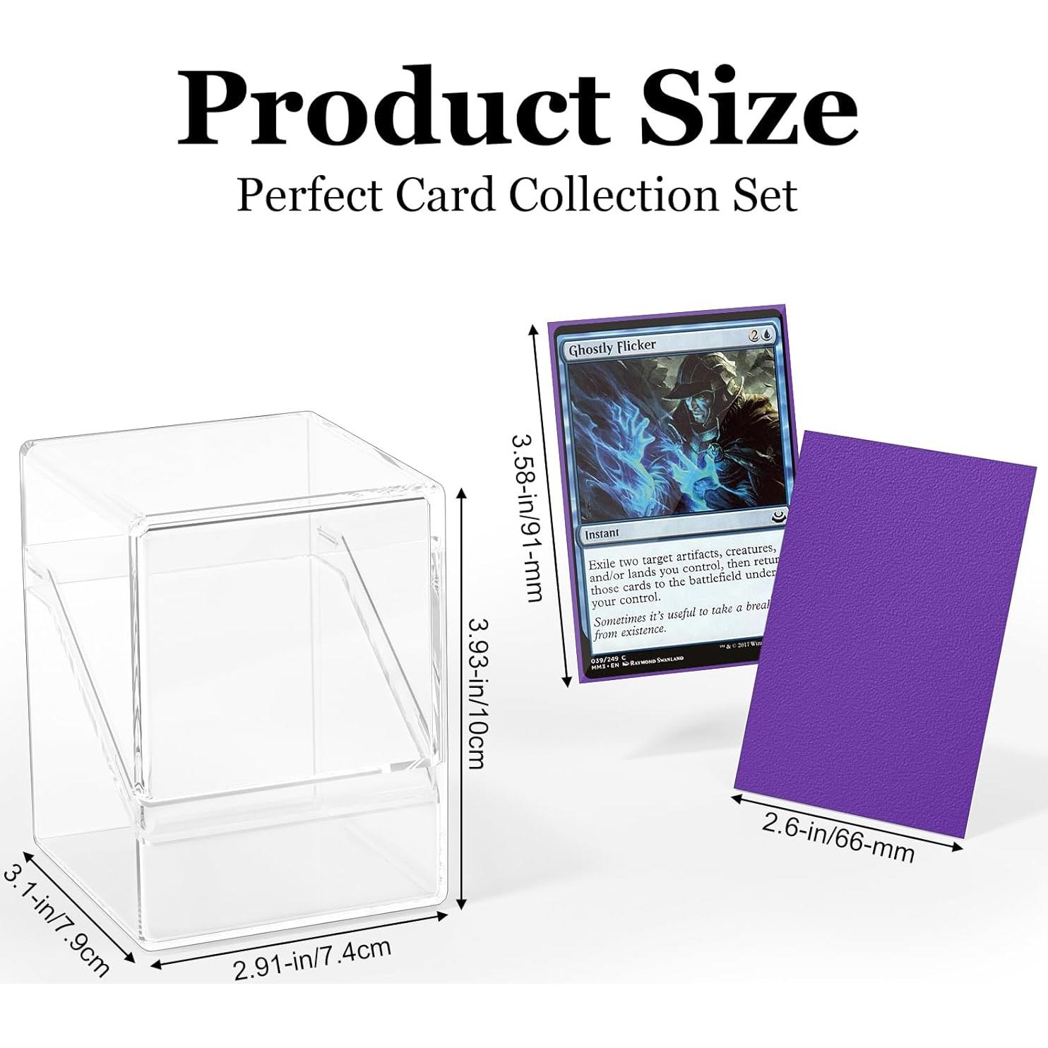 Caja de Almacenamiento para Cartas YSCare 200 Fundas Púrpura