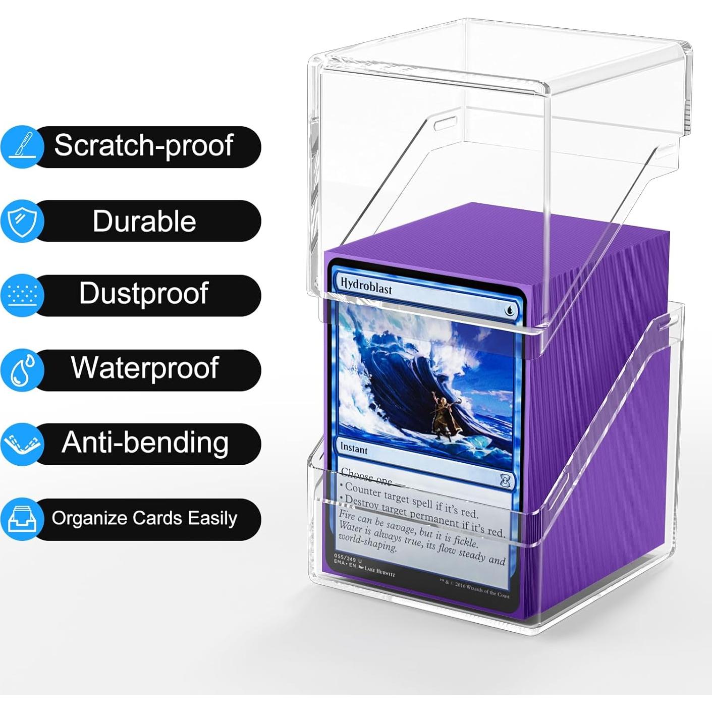 Caja de Almacenamiento para Cartas YSCare 200 Fundas Púrpura