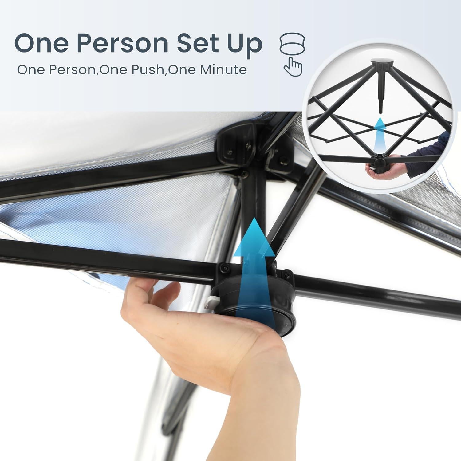 Toldo PHI VILLA 2.44m x 2.44m Azul Impermeable UV