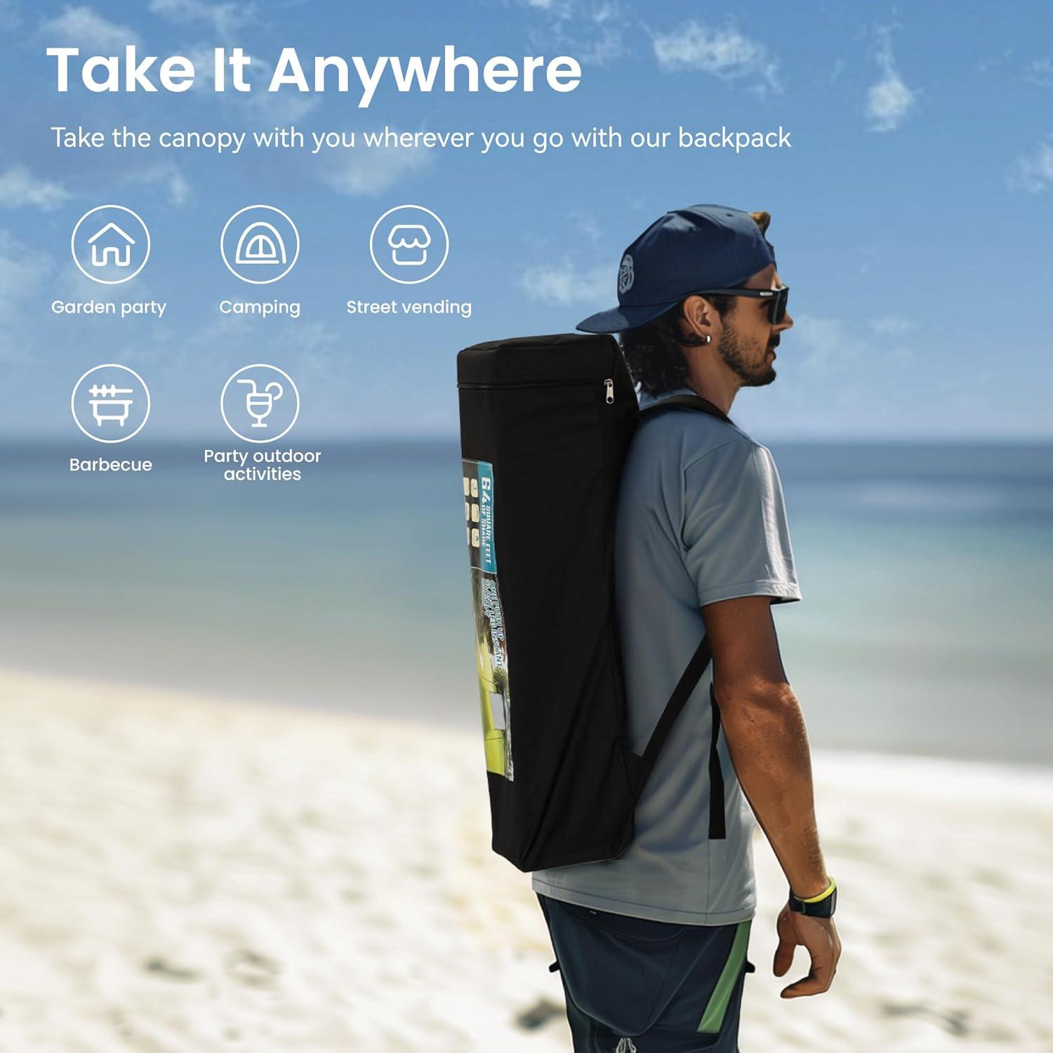 Toldo PHI VILLA 2.44m x 2.44m Azul Impermeable UV