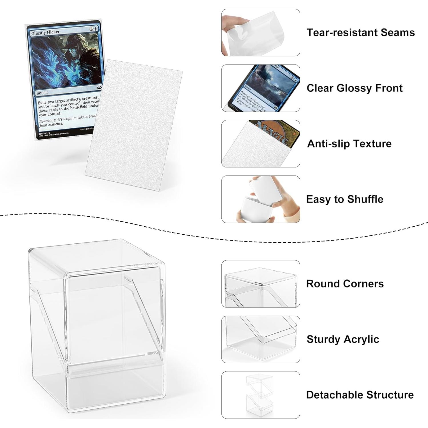 Caja de Almacenamiento para Cartas YSCare 200 Fundas Blanca