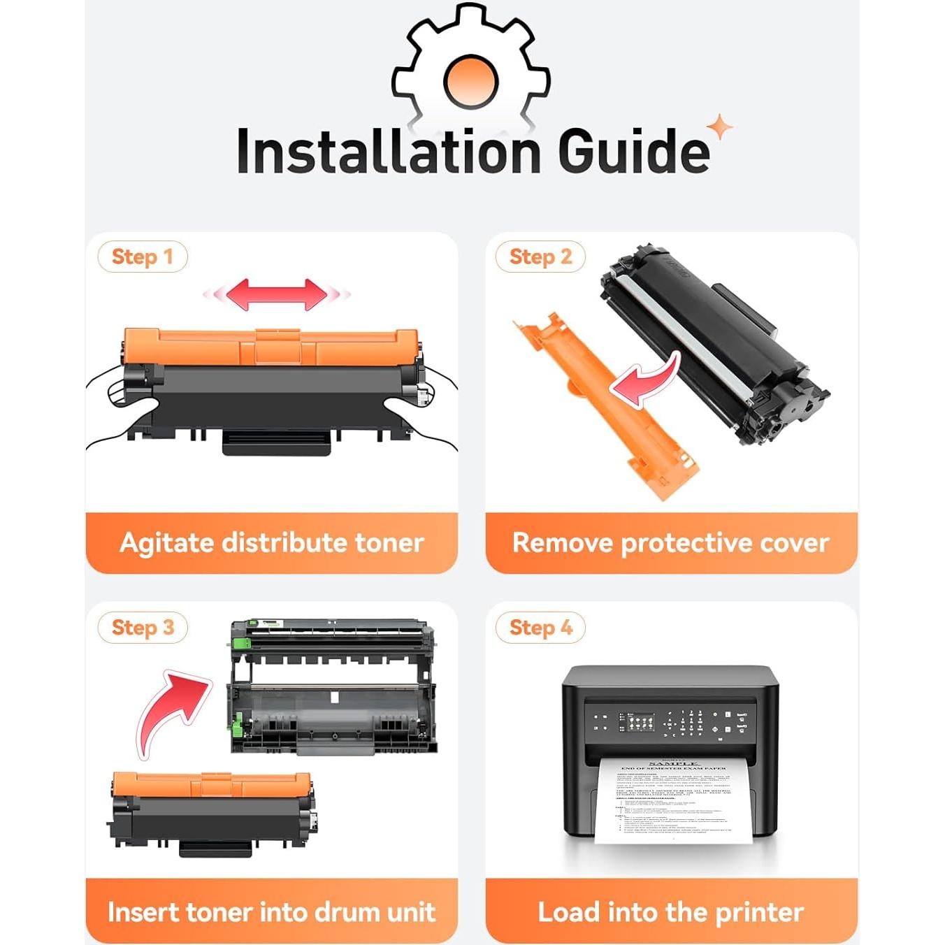 Cartucho de Tóner Compatible Zstint TN770 Paquete de 2 Negro