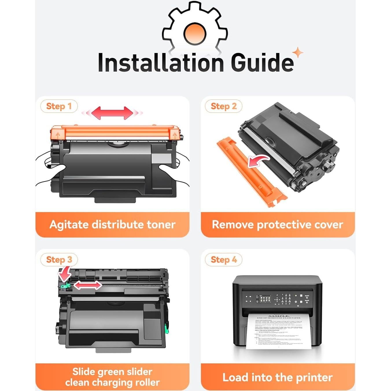 Cartucho de Tóner Zstint TN-880 Compatible Paquete de 2