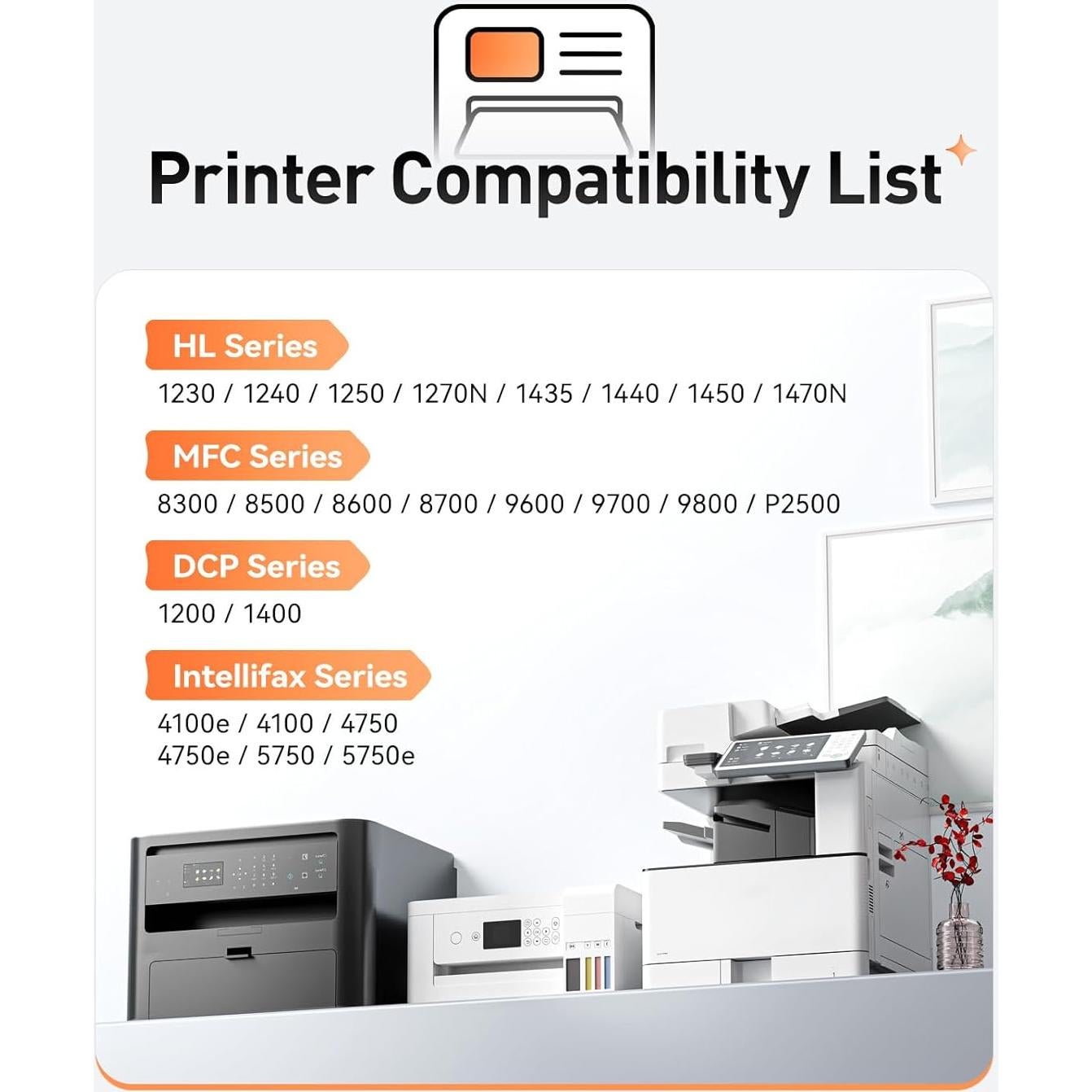 Cartucho de Tóner Compatible Zstint TN-460 Negro 1-Pack