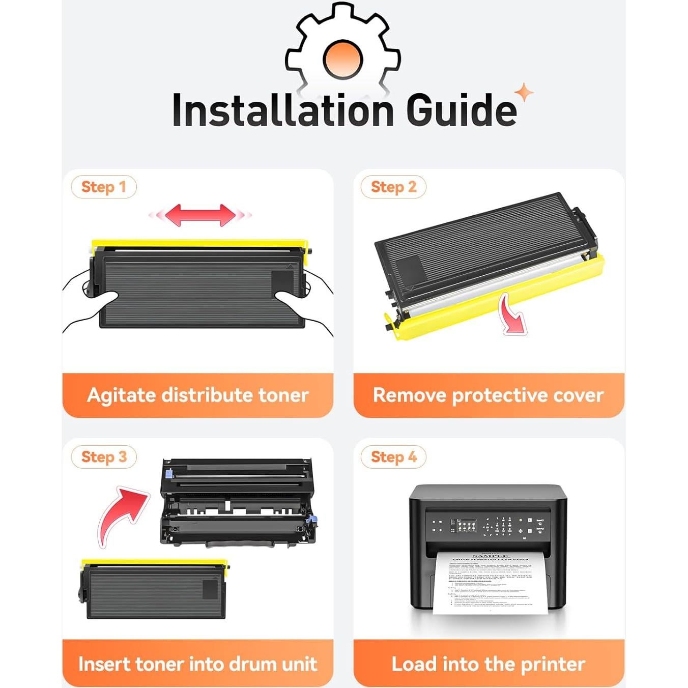 Cartucho de Tóner Compatible Zstint TN-460 Negro 1-Pack
