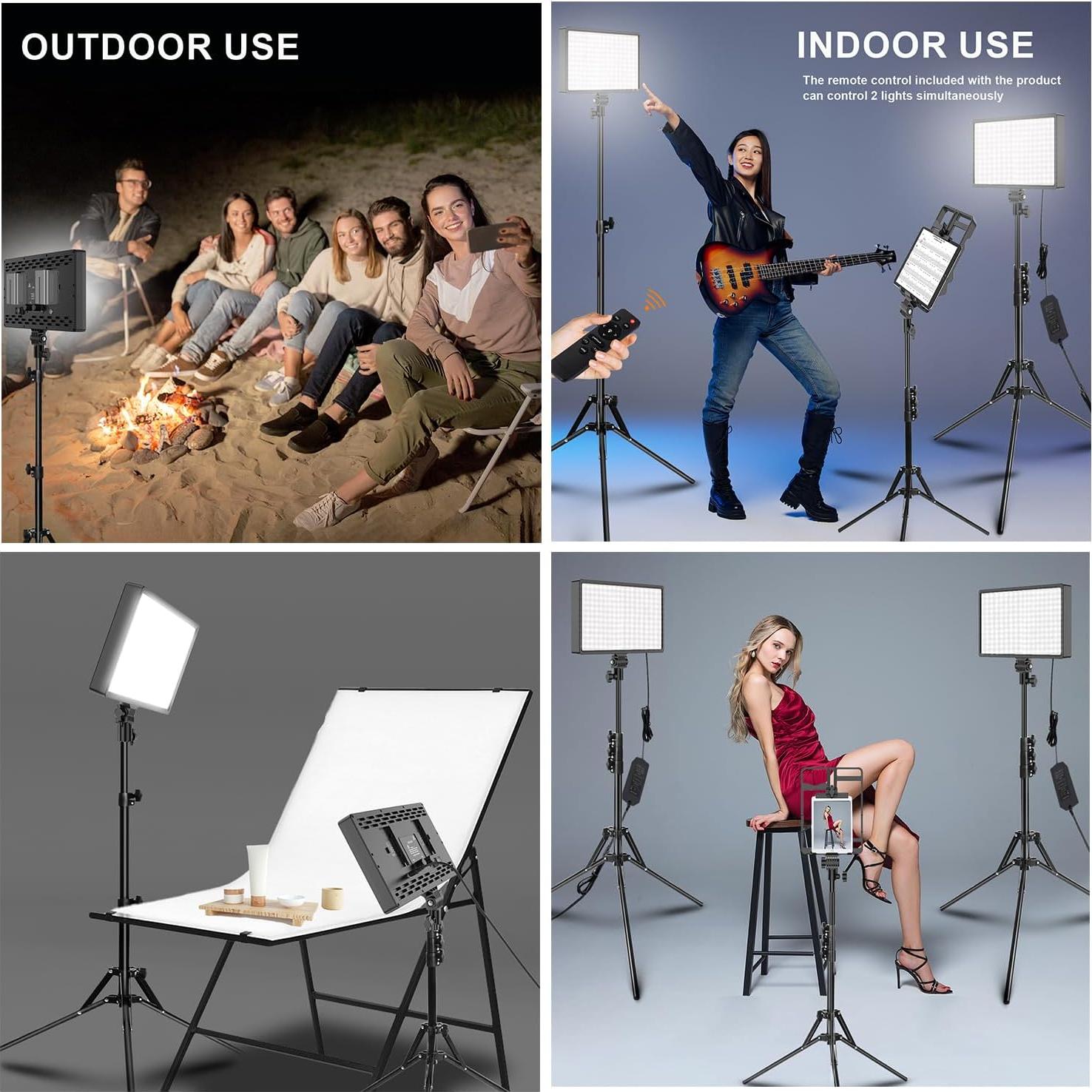 Kit de Iluminación LED Bi-Color Dimmable 50W JIANJIN 2 Paquetes