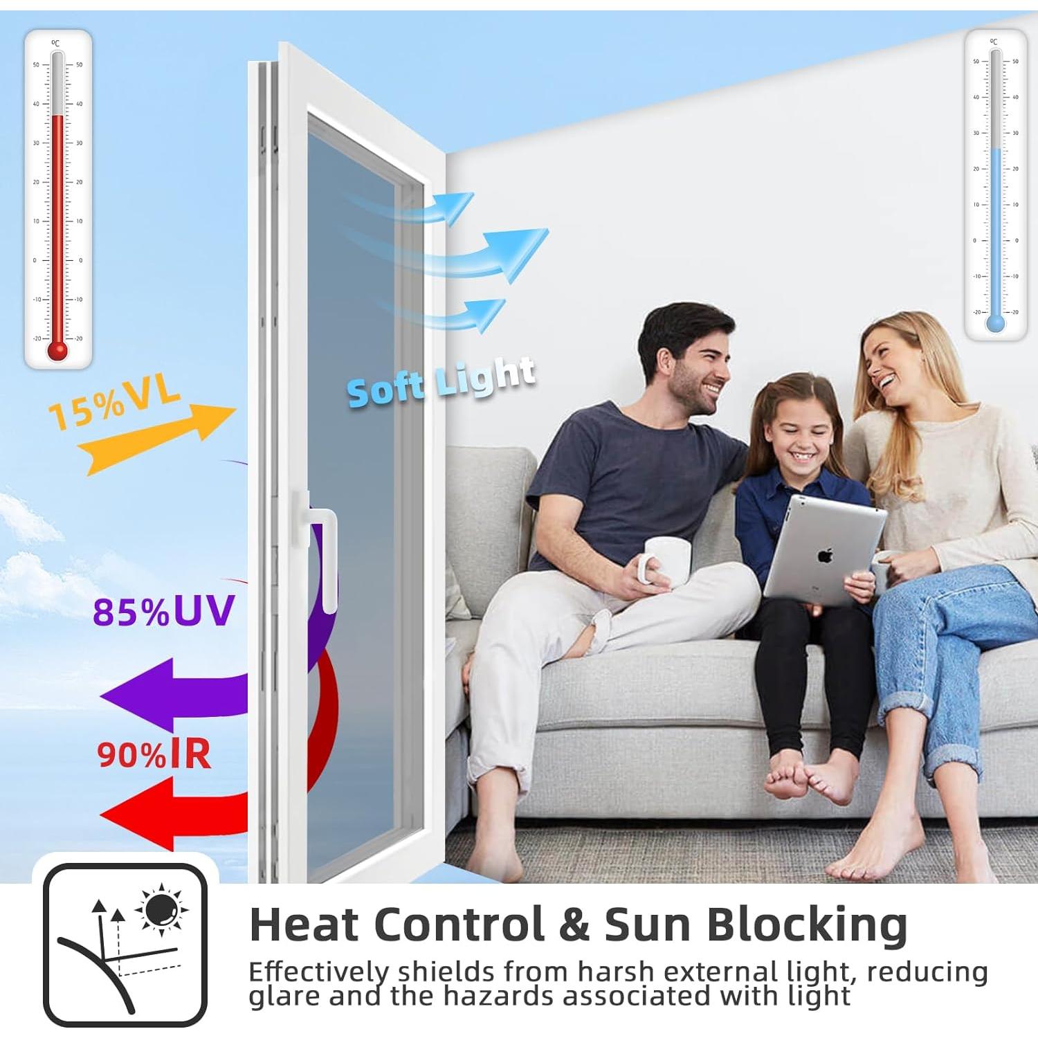 Película de Privacidad para Ventanas Sesybuty 44.5x198.1cm