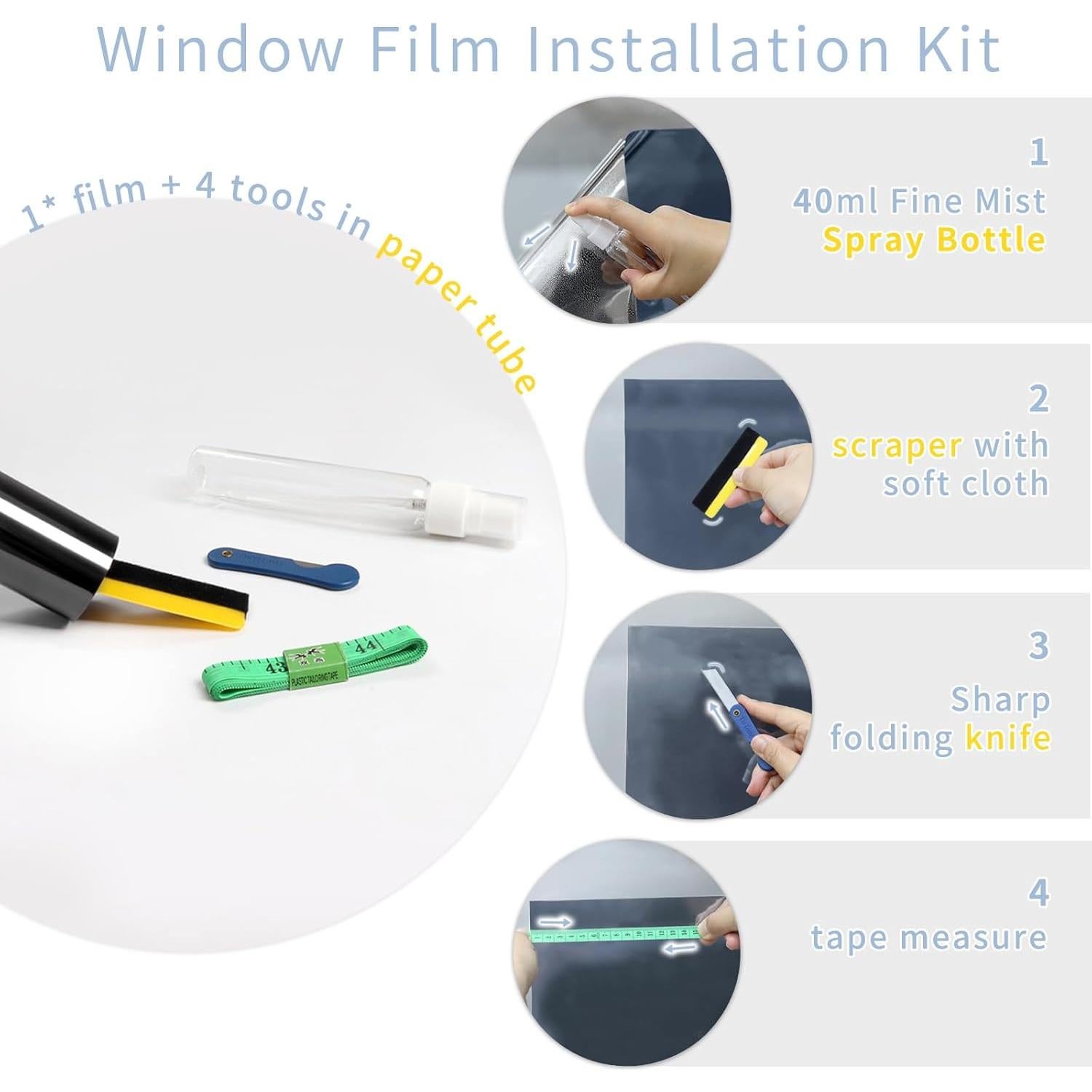 Película de Privacidad para Ventanas Sesybuty 44.5x198.1cm