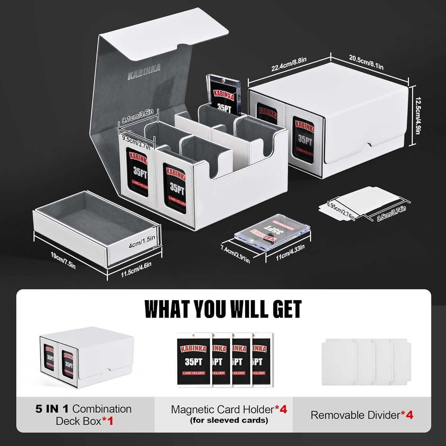 Caja de Almacenamiento para Cartas Kabinka 5 en 1 - 400+ Cartas