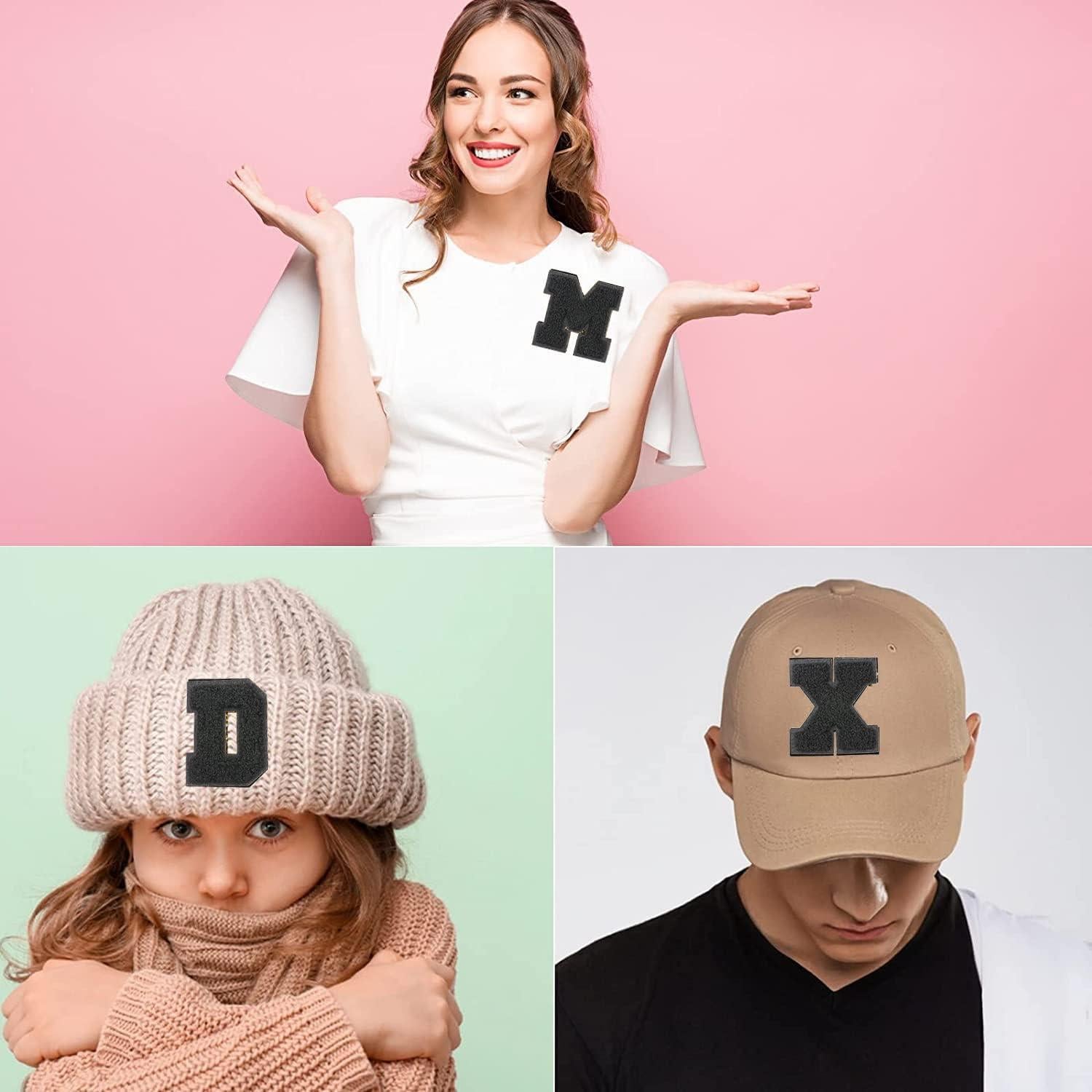 Parche de Letras Planchado Bfuee 26 Piezas Alfabeto Negro