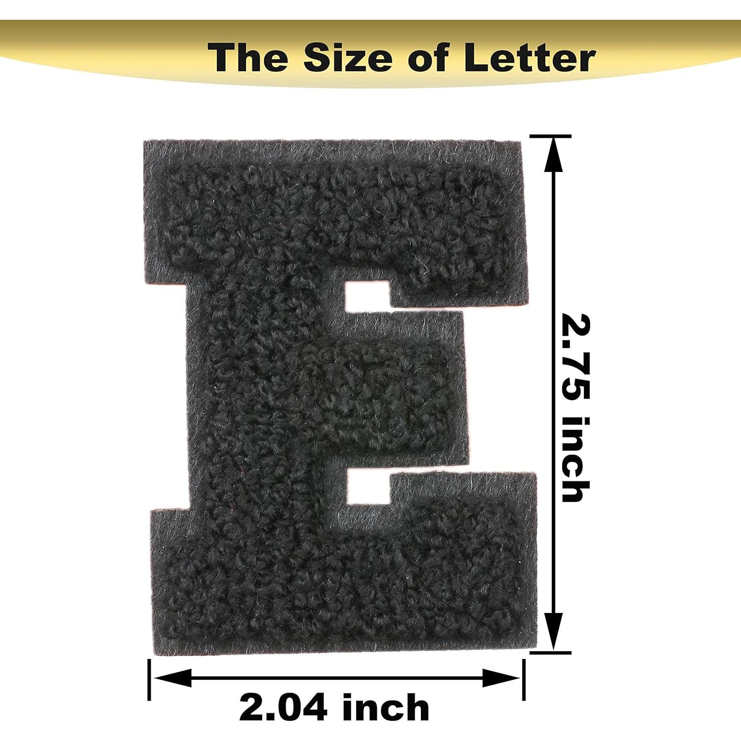 Parche de Letras Planchado Bfuee 26 Piezas Alfabeto Negro