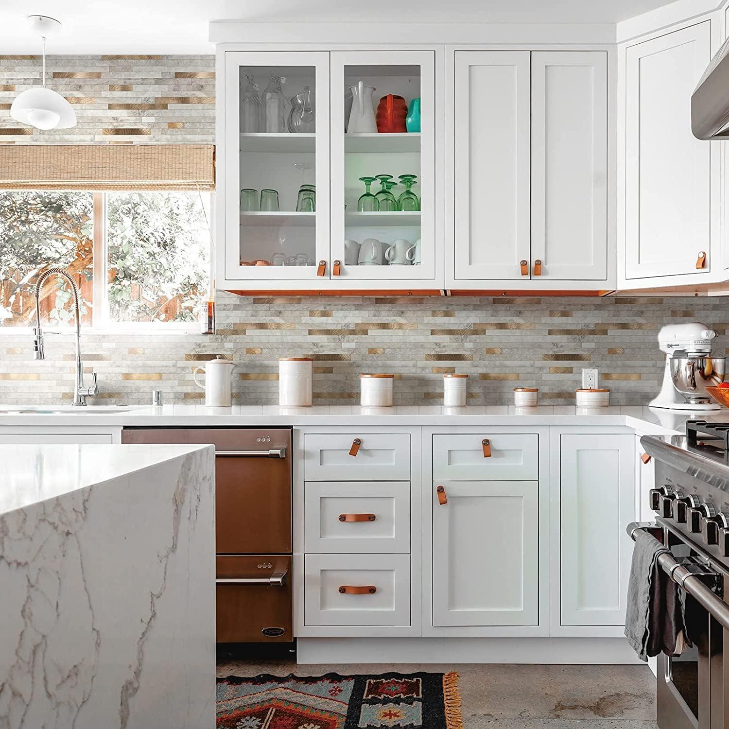 Azulejos Autoadhesivos KASARO 29x26.9cm Beige Dorado