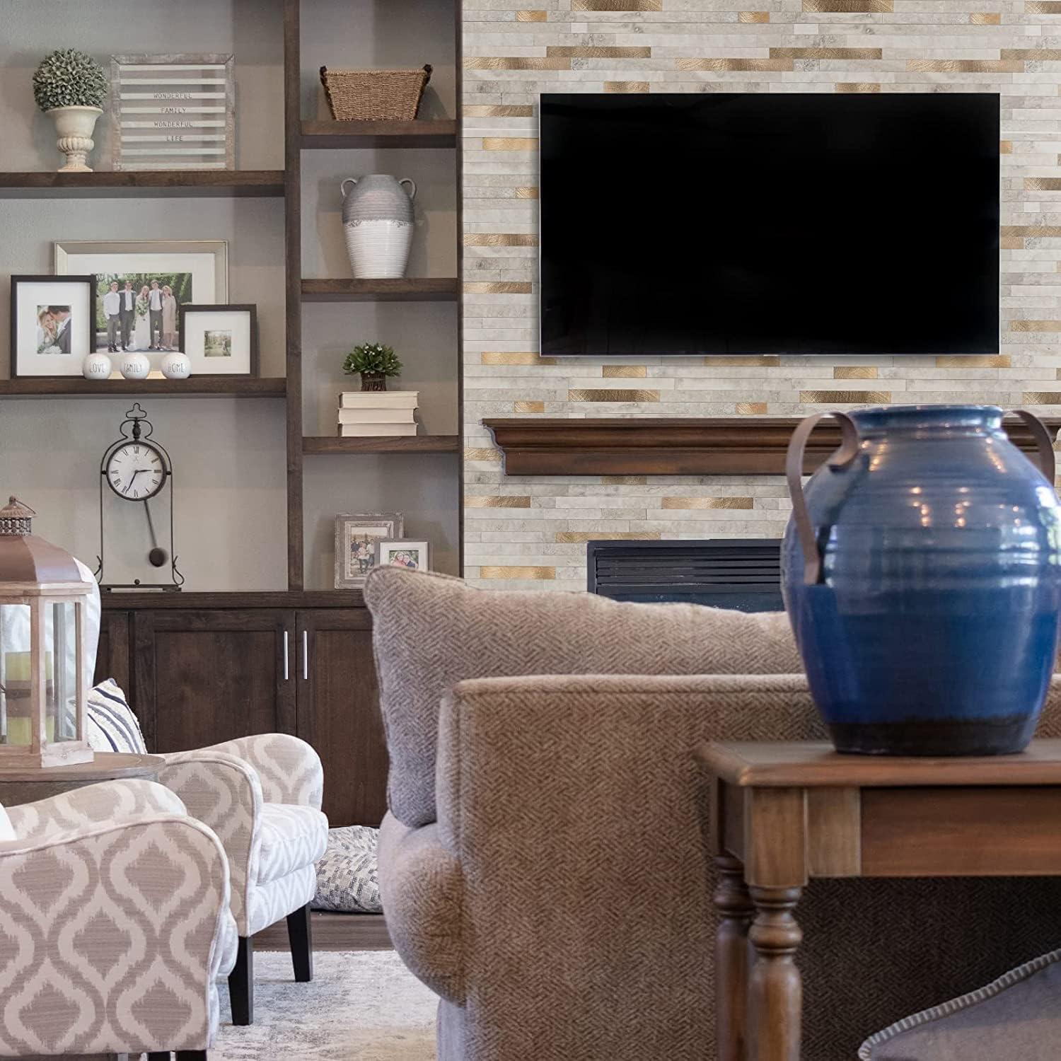 Azulejos Autoadhesivos KASARO 29x26.9cm Beige Dorado