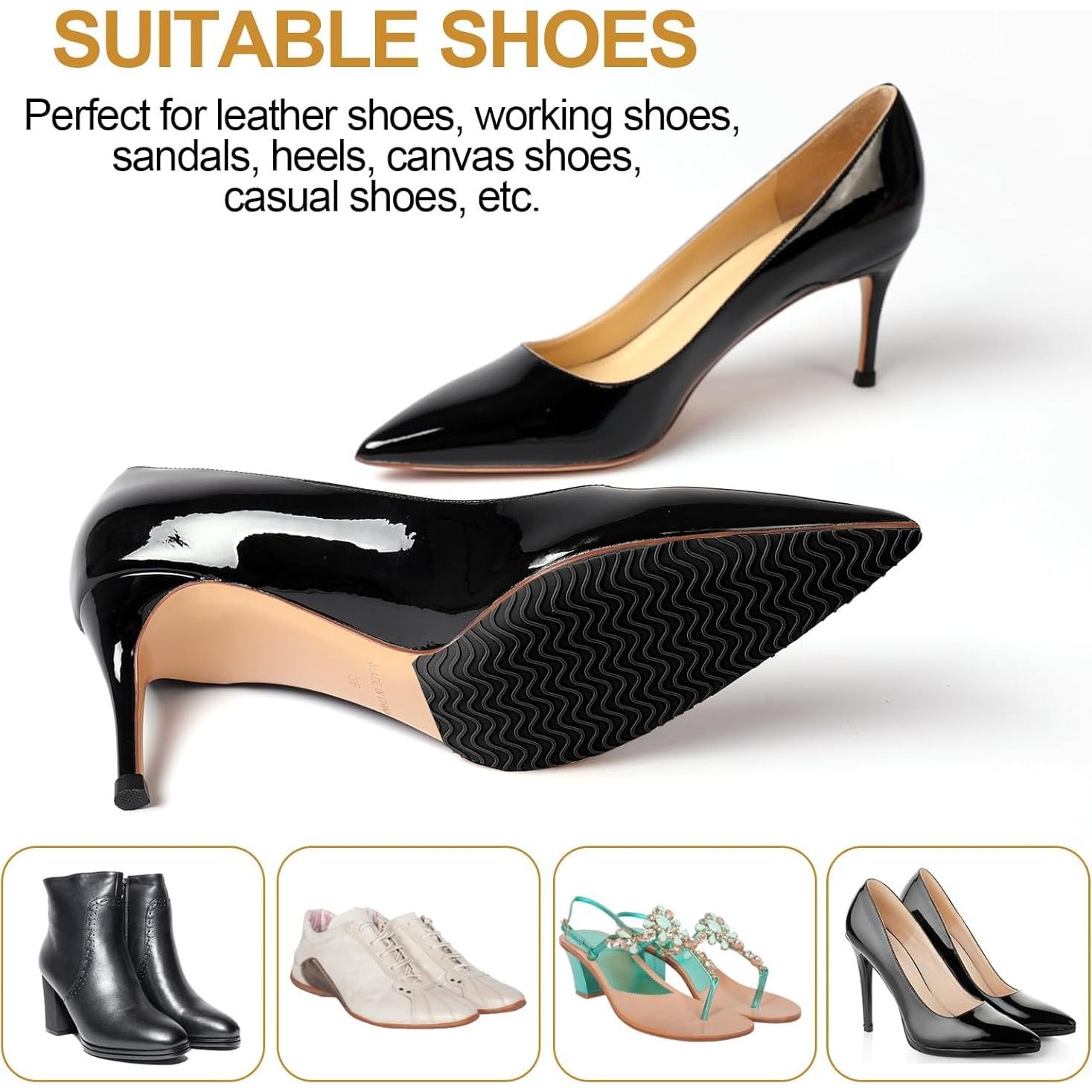 Protector de Suela Antideslizante GQTJP para Tacones Altos - 4 Pcs