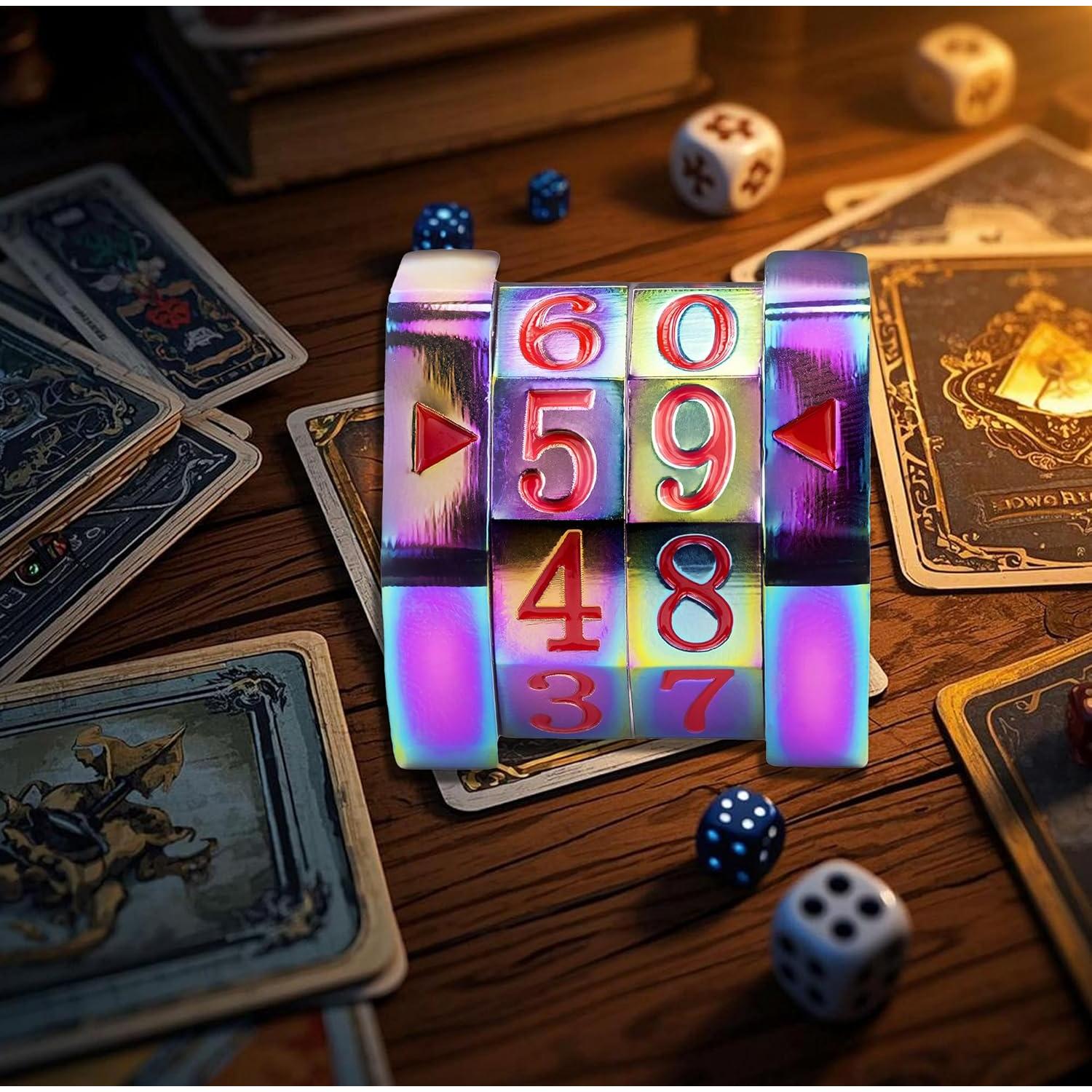 Contador de Vida MTG ALOBGHDC Metal Rojo Doble Anillo 0-99