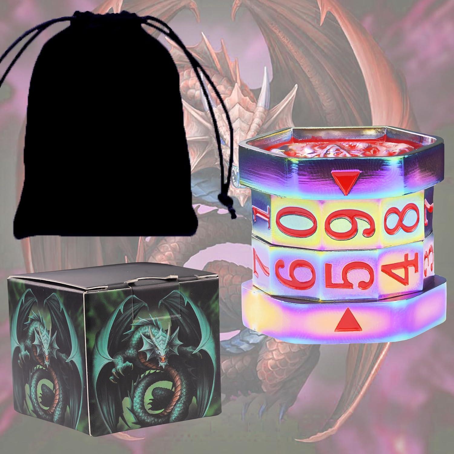 Contador de Vida MTG ALOBGHDC Metal Rojo Doble Anillo 0-99