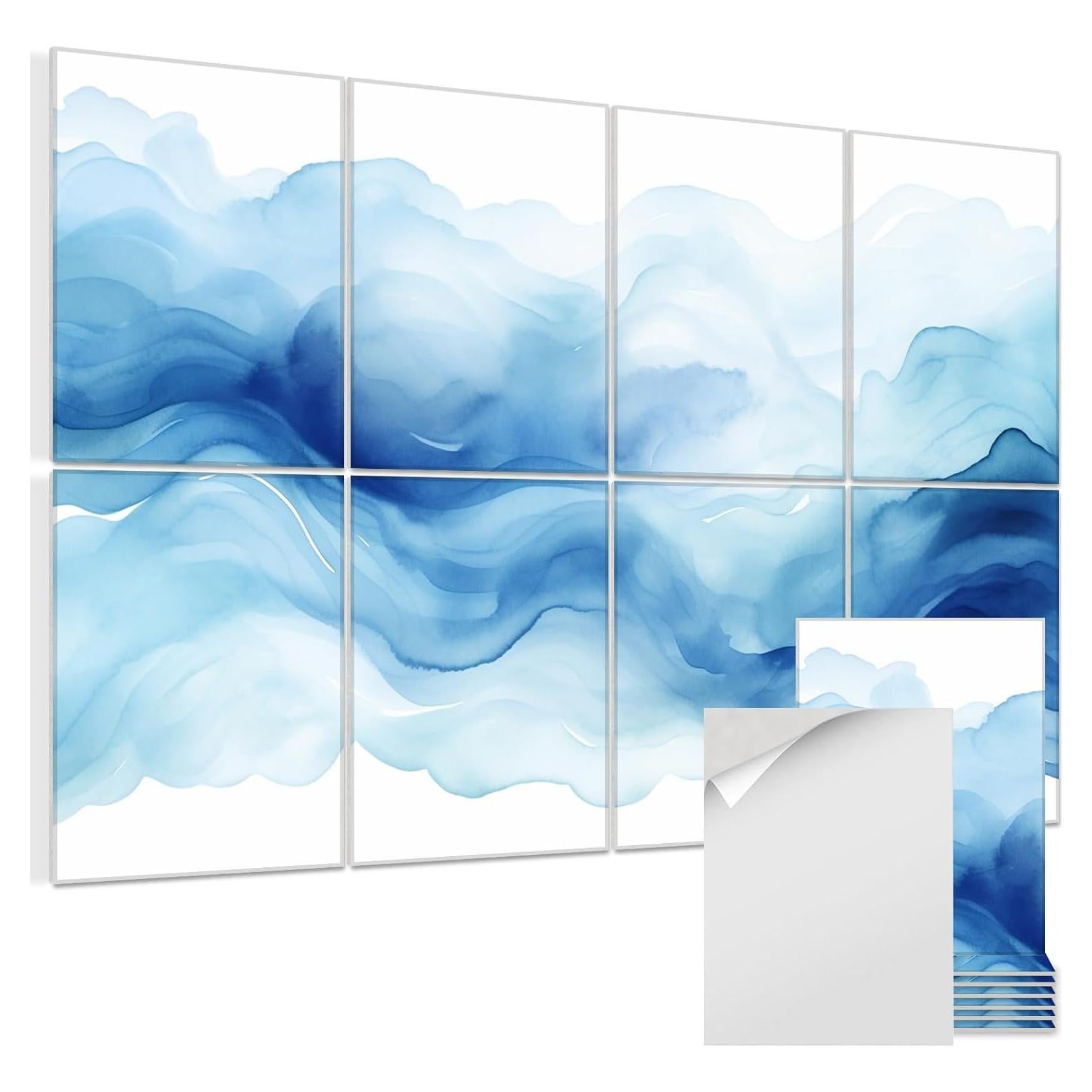 Paquete de 8 Paneles Acústicos Art Autoadhesivos 121.9x81.3cm