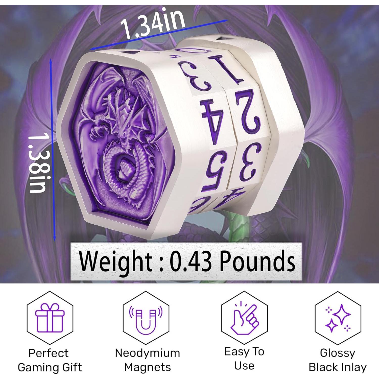 Contador de Vida MTG ALOBGHDC Metal Doble Cara 0-99