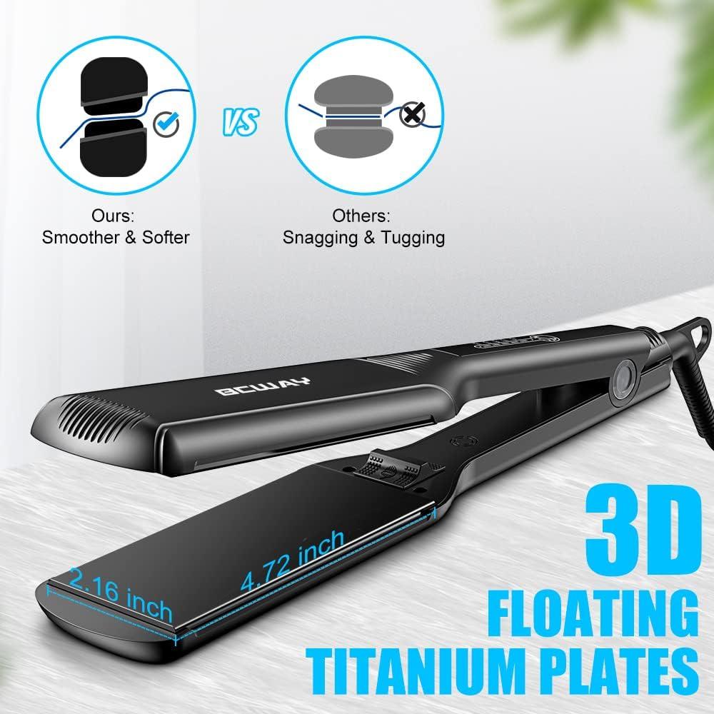Plancha de Pelo Profesional BCWAY Titanio Flotante 5 Temperaturas