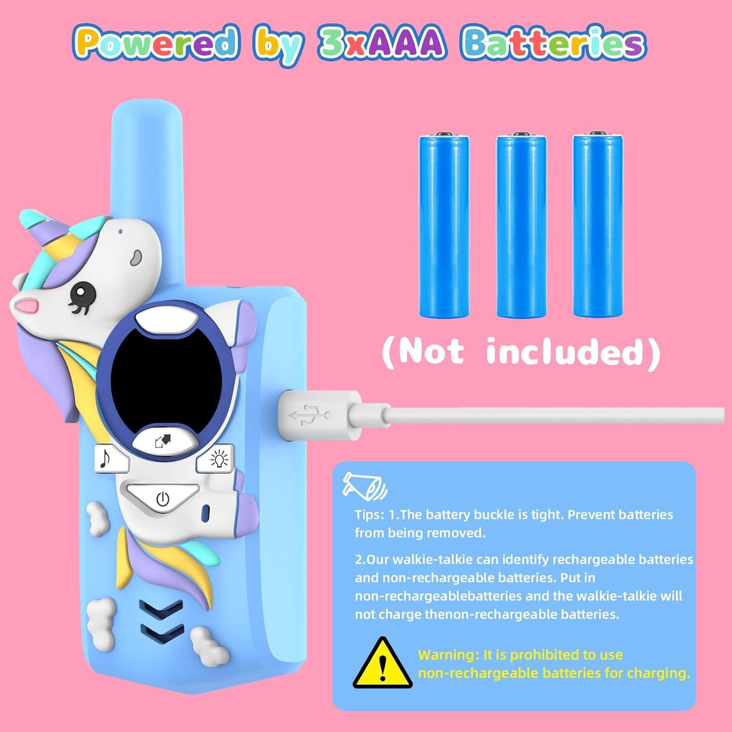 Walkie Talkies Recargables Cozfemini Unicornio 3 Canales 3.22 km