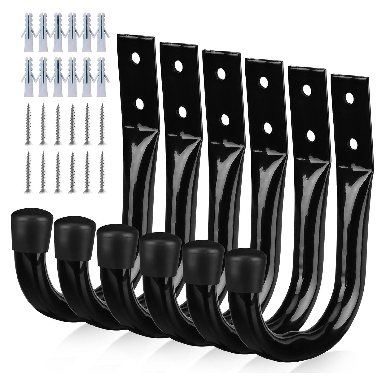 Ganchos de Almacenamiento para Garaje SWANLAKE 6 Piezas Metal
