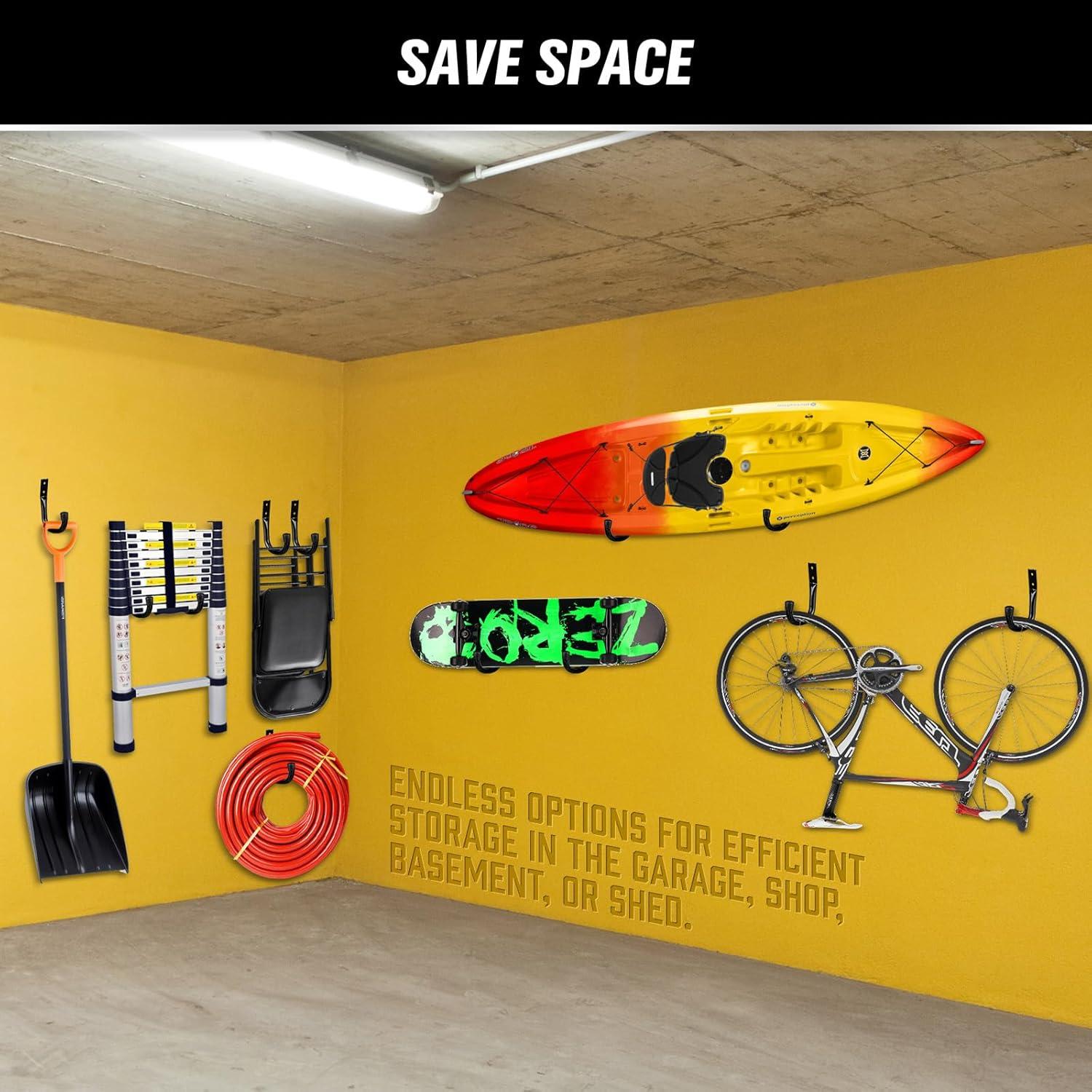 Ganchos de Almacenamiento para Garaje SWANLAKE 6 Piezas Metal